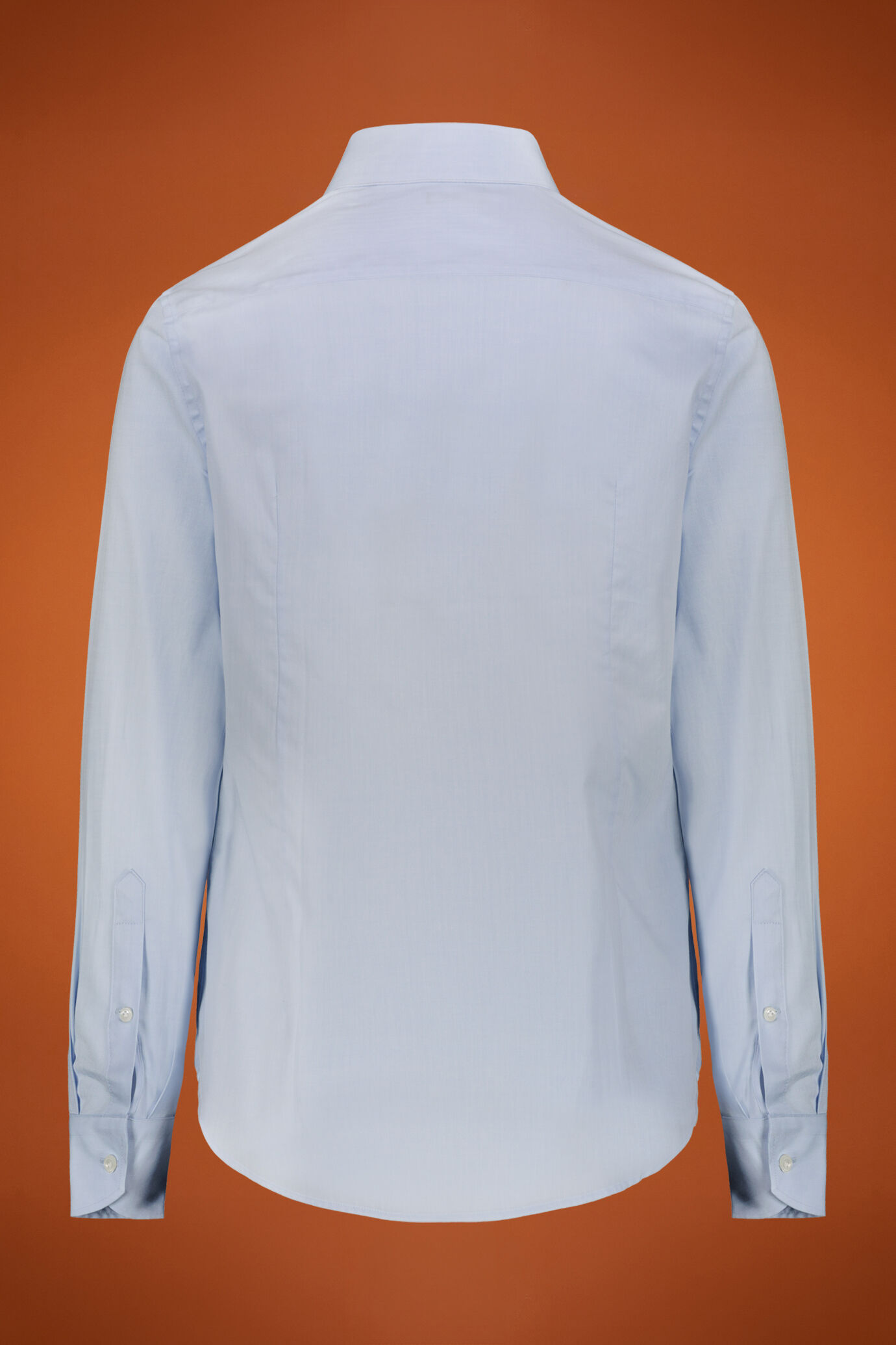 Camicia uomo collo classico 100% cotone tessuto spina di pesce tinta unita regular fit image number 1