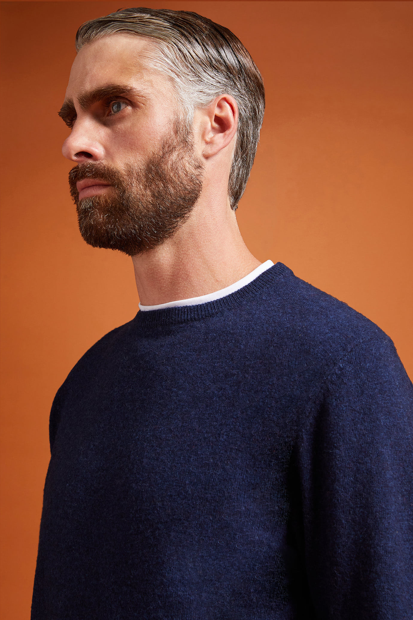 Maglia uomo girocollo misto lana lambswool regular fit image number 3