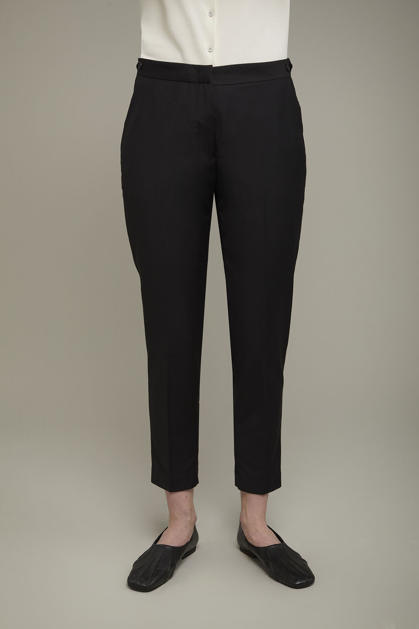 Pantaloni Jogger Jeggings Elasticizzati Donna - Tinta Unita, Lagenlook, Con Tasche - Vita Elasticizzata Con Coulisse - Made In Italy