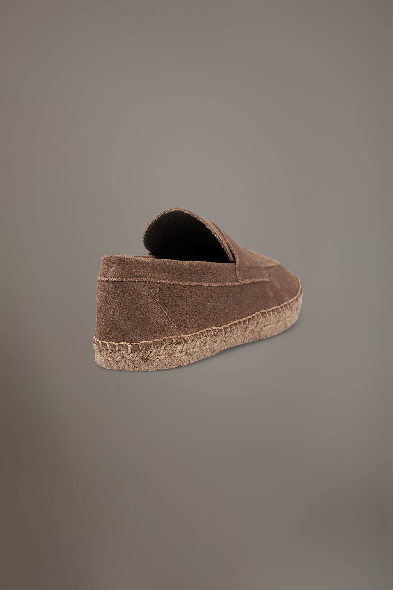 Suede espadrillas shoes 100% leather with rubber and cord sole image number 2