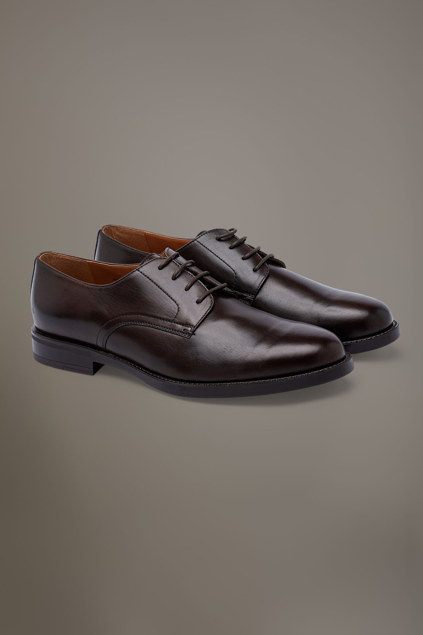 Derby shoes 100% leather with rubber sole image number 0