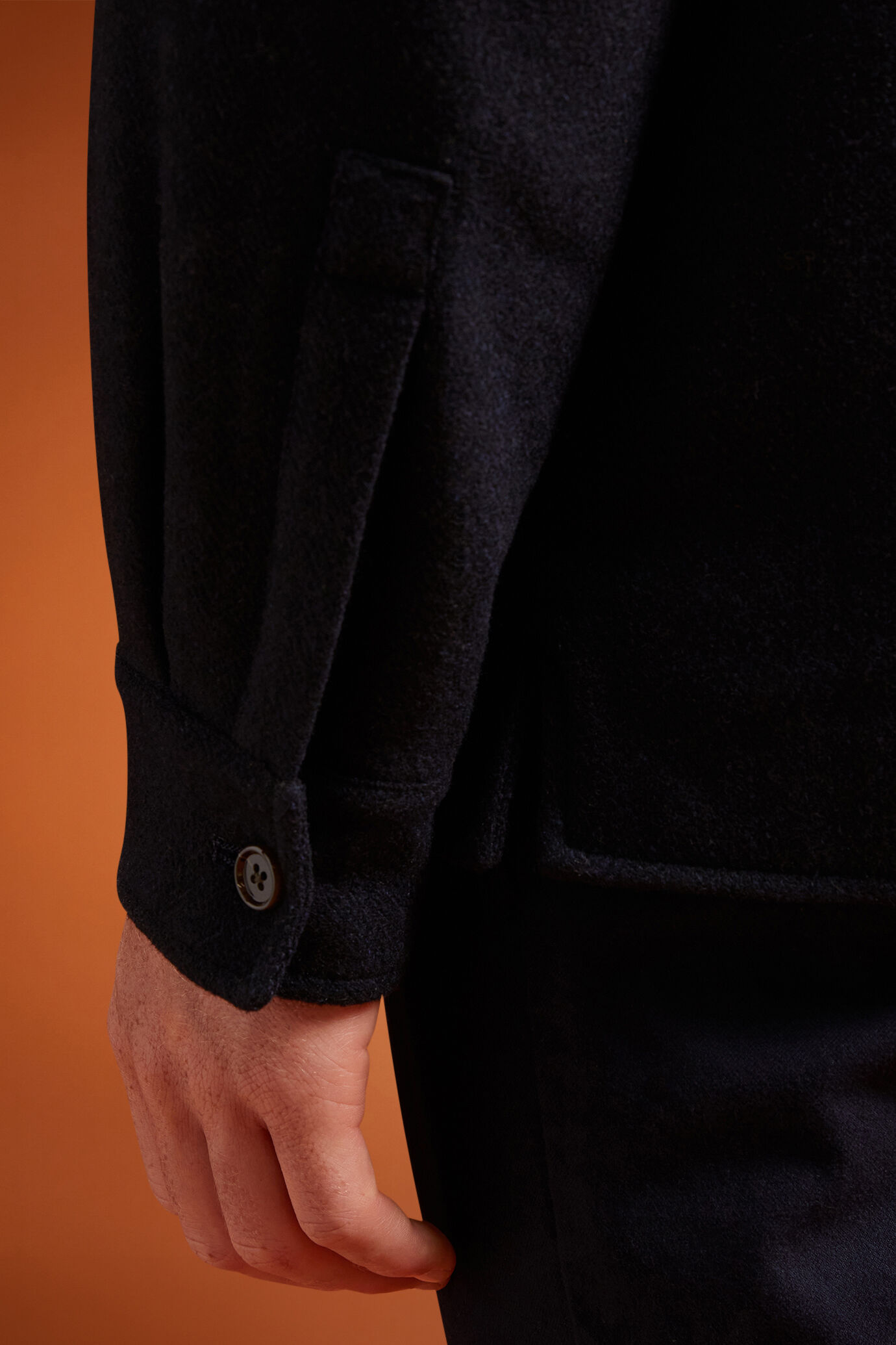 Herren-Overshirt mit Grätenmuster aus Wollgemisch in normaler Passform image number 2