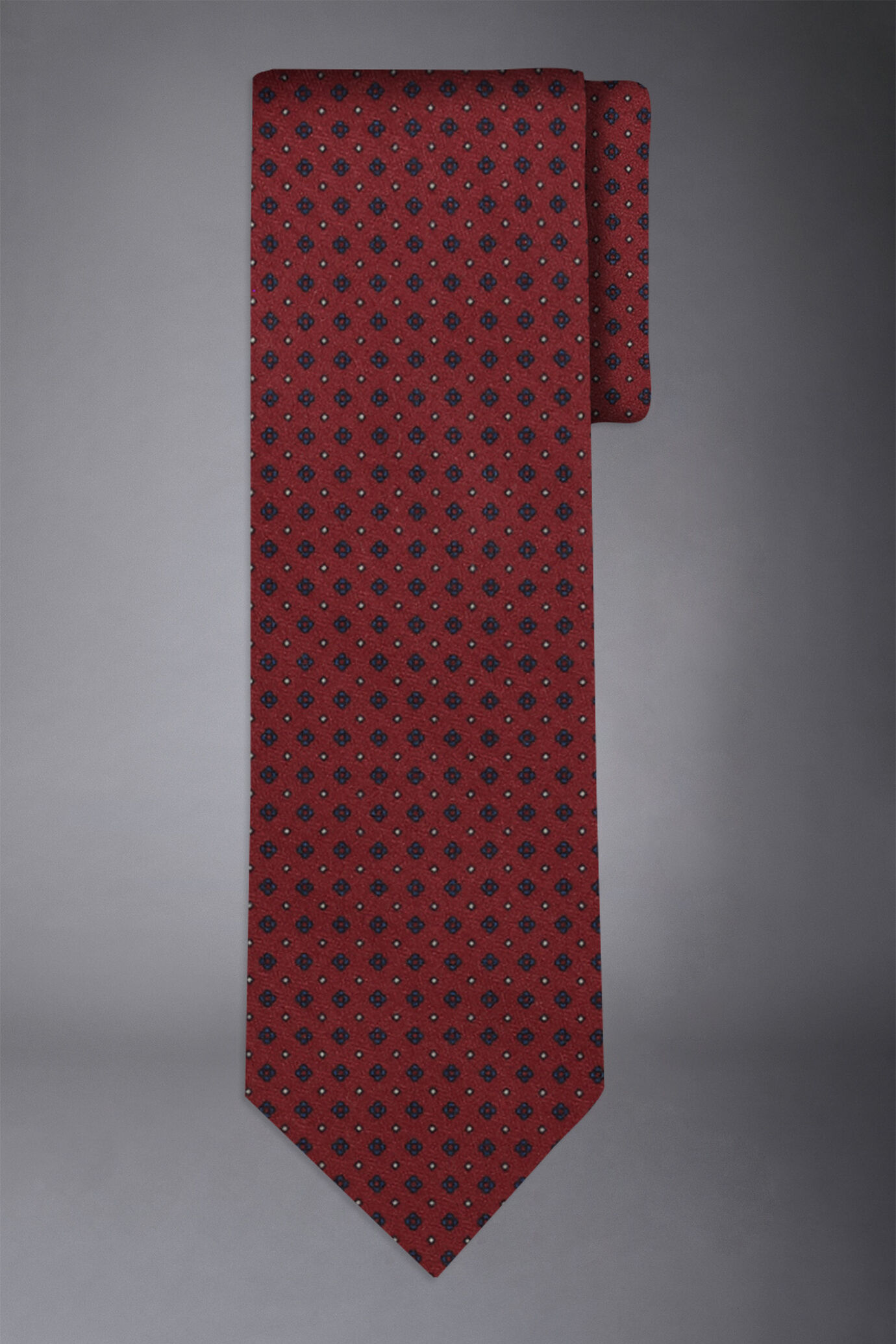 Men's micro pattern wool blend tie image number 0