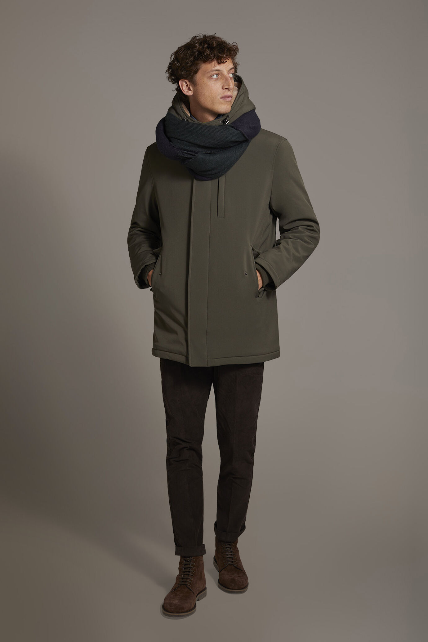 Eskimo in tessuto tecnico rivestito con pelliccia image number 0