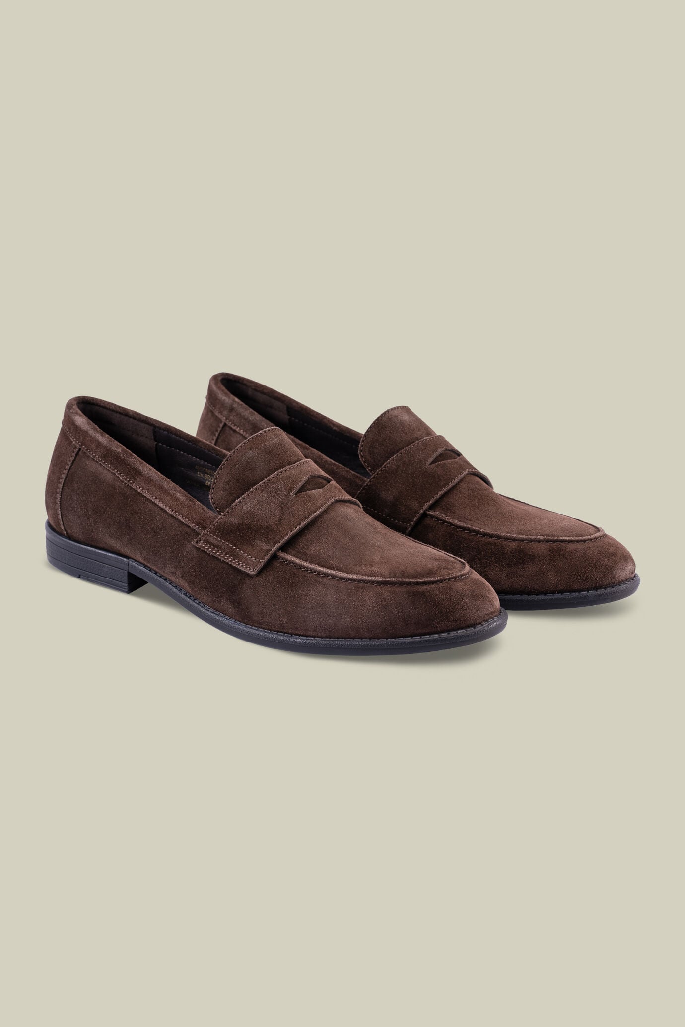 Mocassino 100% vera pelle scamosciata