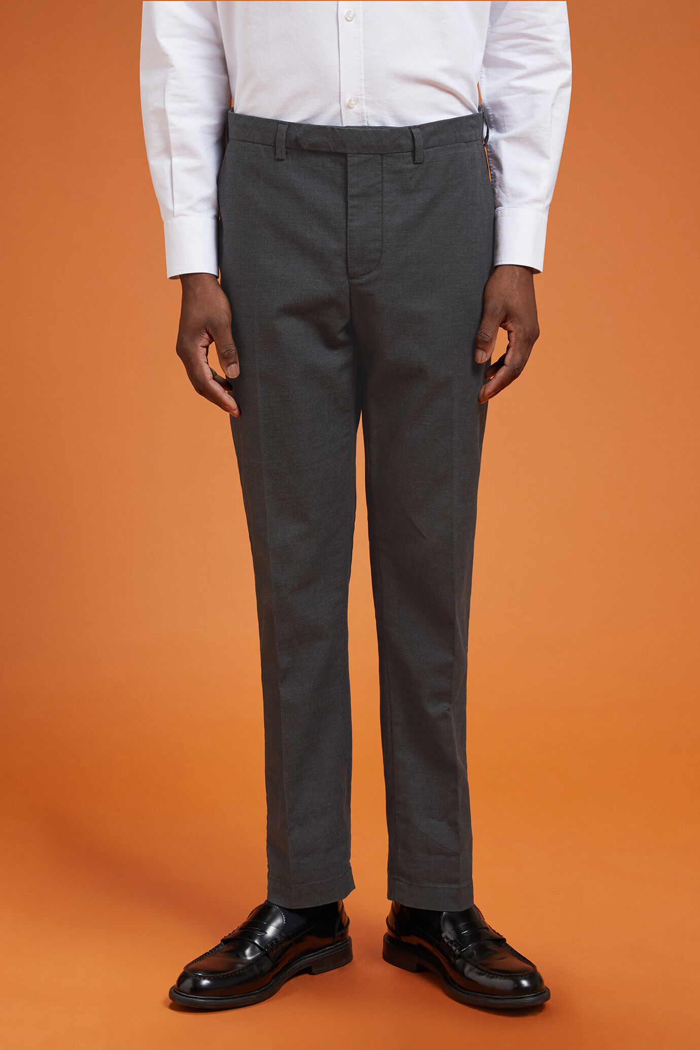 Men's classic micro patterned trousers in a regular fit image number 1