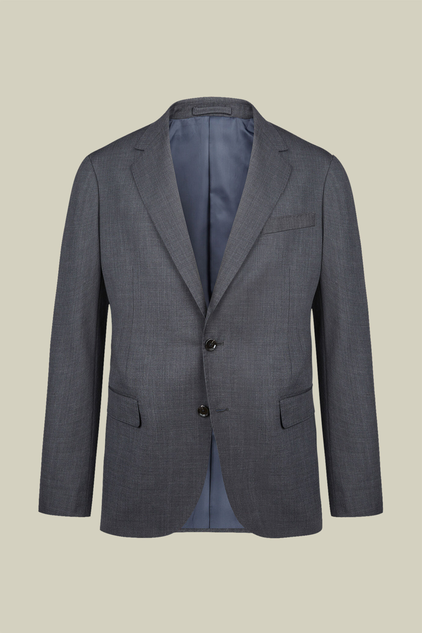Costume homme à simple boutonnage en polylaine, coupe classique
