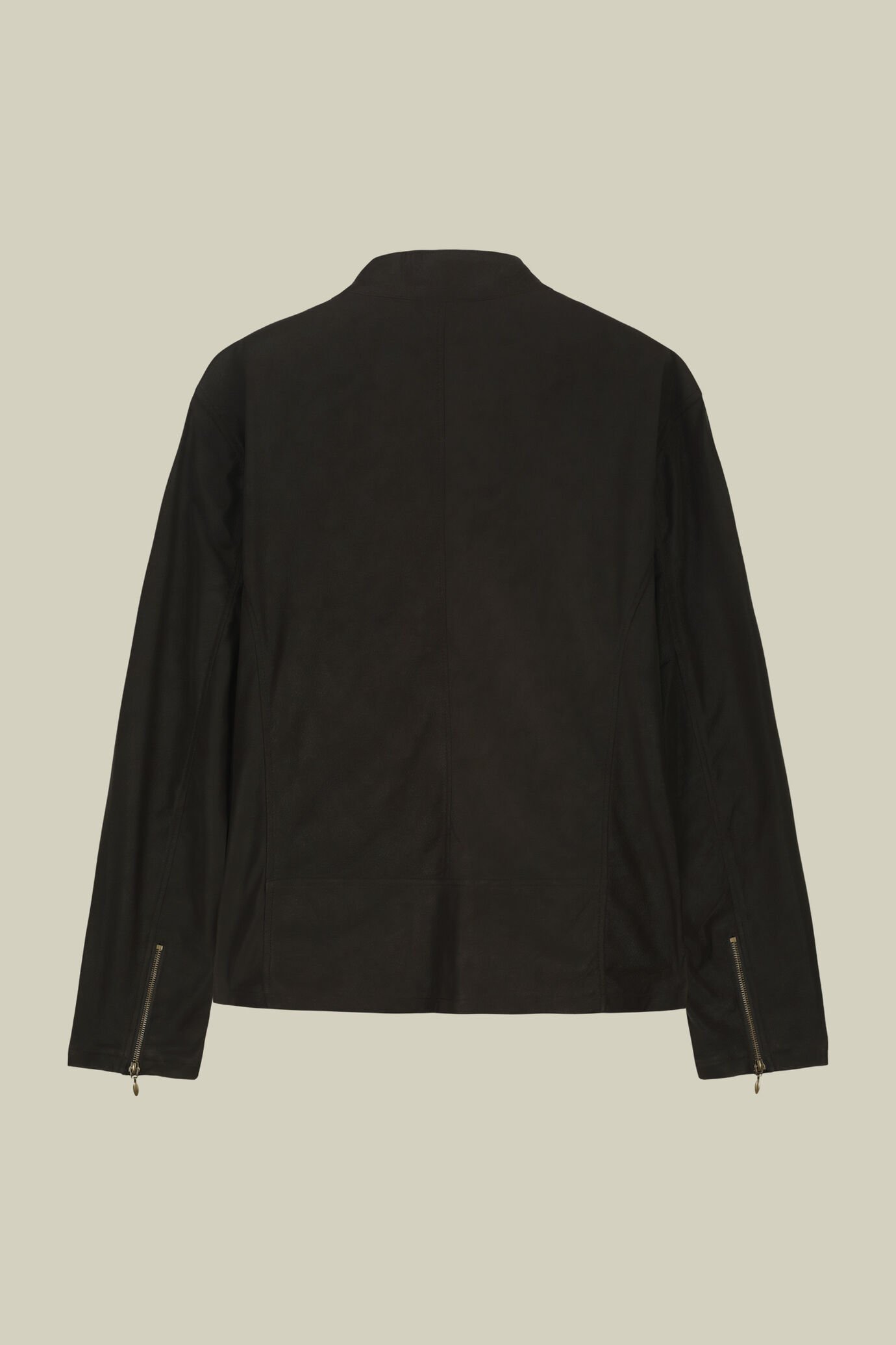 Gefütterte Herren-Bikerjacke aus Kunstleder mit Mandarinkragen image number 5