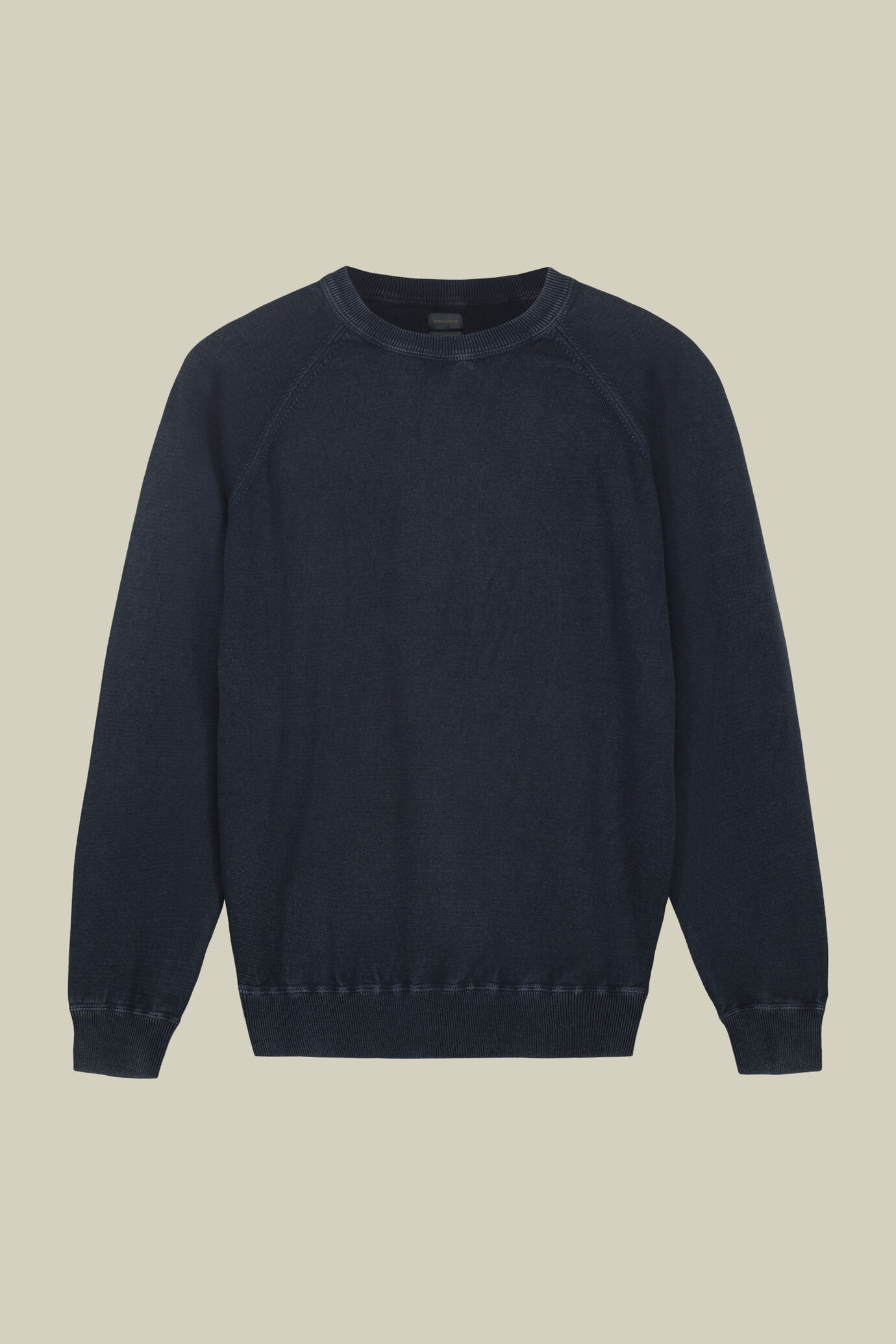 Men's crew neck 100% cotton sweater with raglan sleeves image number 4