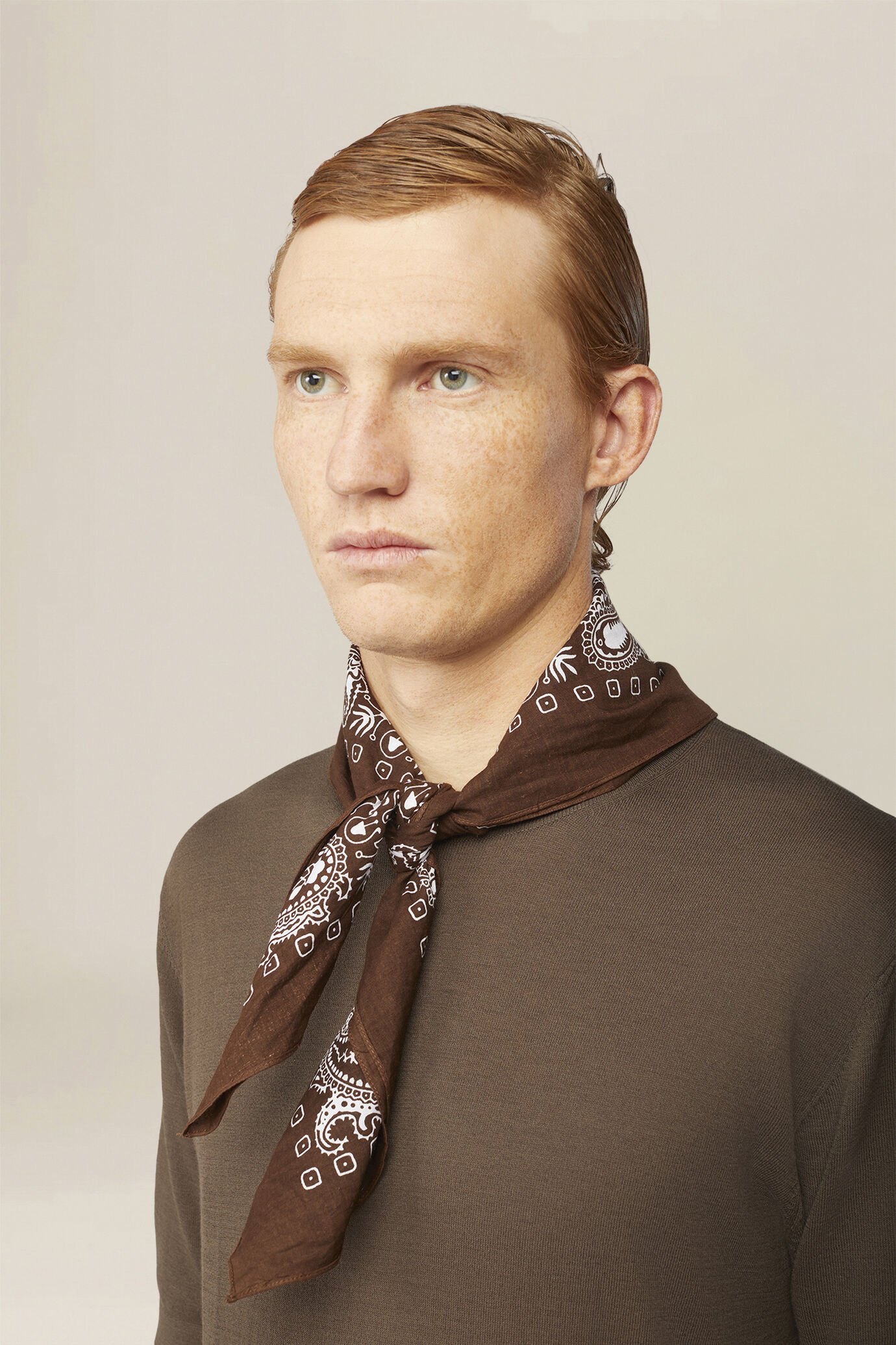 Men's 100% cotton paisley pattern scarf