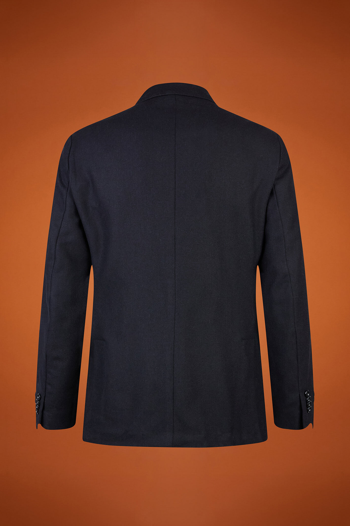 Men's classic single-breasted jacket in a regular fit, made from herringbone wool blend fabric image number 5