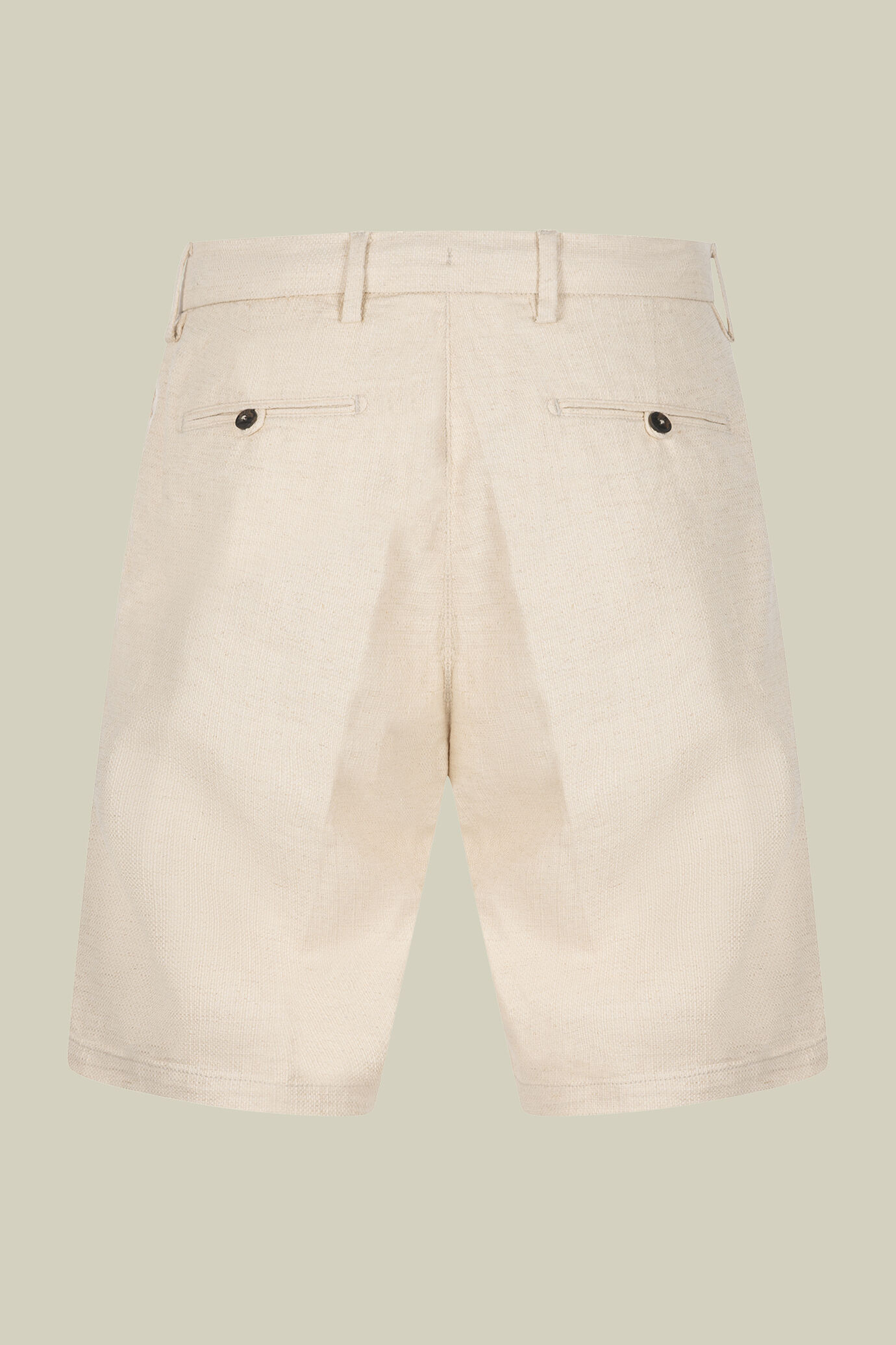 Herren-Bermudashorts aus Leinen-Baumwoll-Mischgewebe mit Kordelzug image number 3
