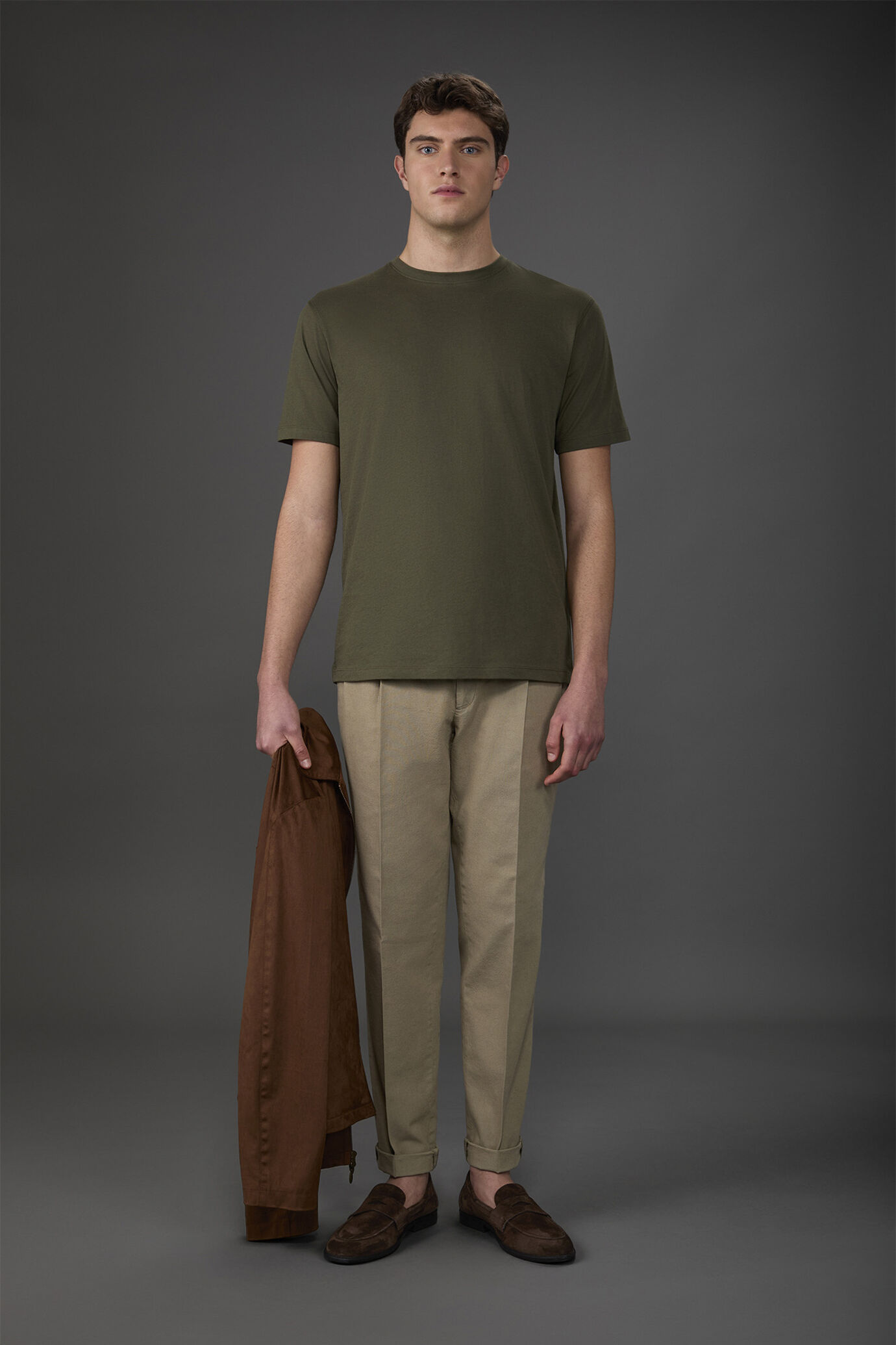 T-shirt homme, col rond et manches courtes, en coton biologique image number 1