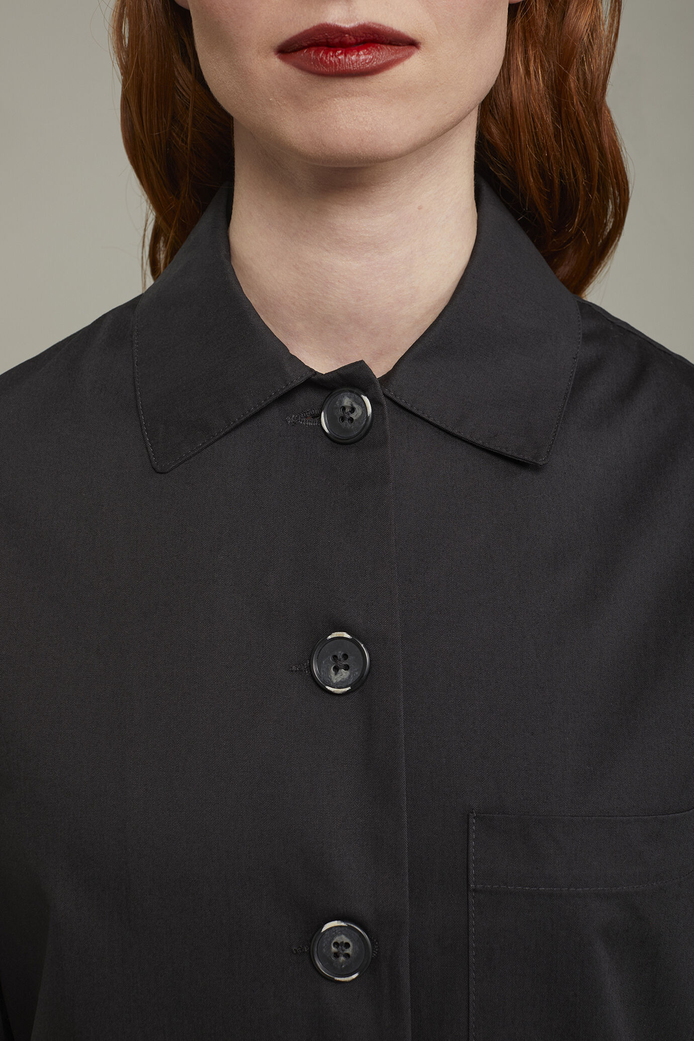 Veste femme avec poches plaquées en 100 % coton coupe régulière image number 3
