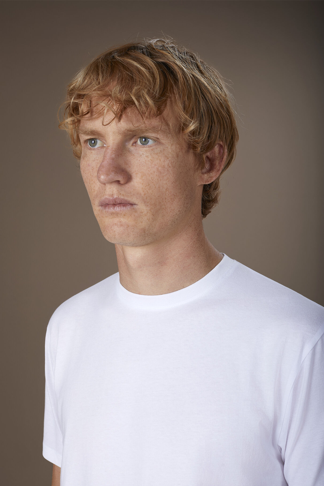 Men's round neck T-shirt in 100% cotton regular fit image number 2