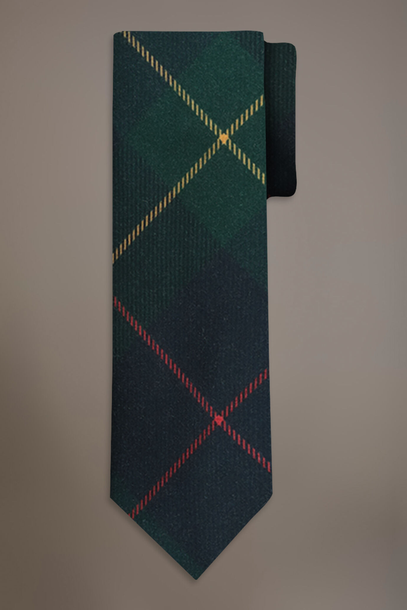 Cravatta fantasia stampata mano lana