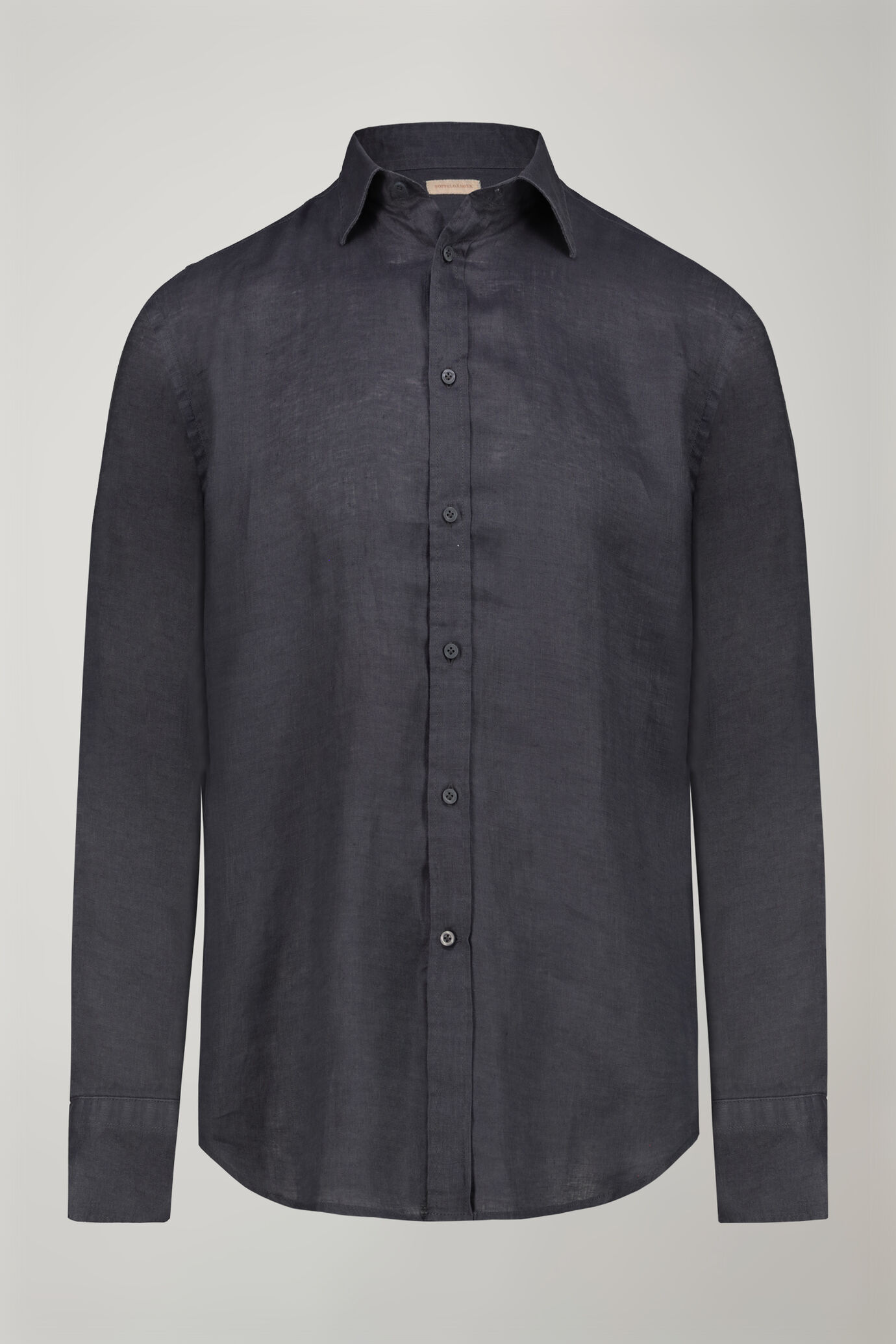Camicia casual uomo collo classico 100% lino comfort fit image number 5