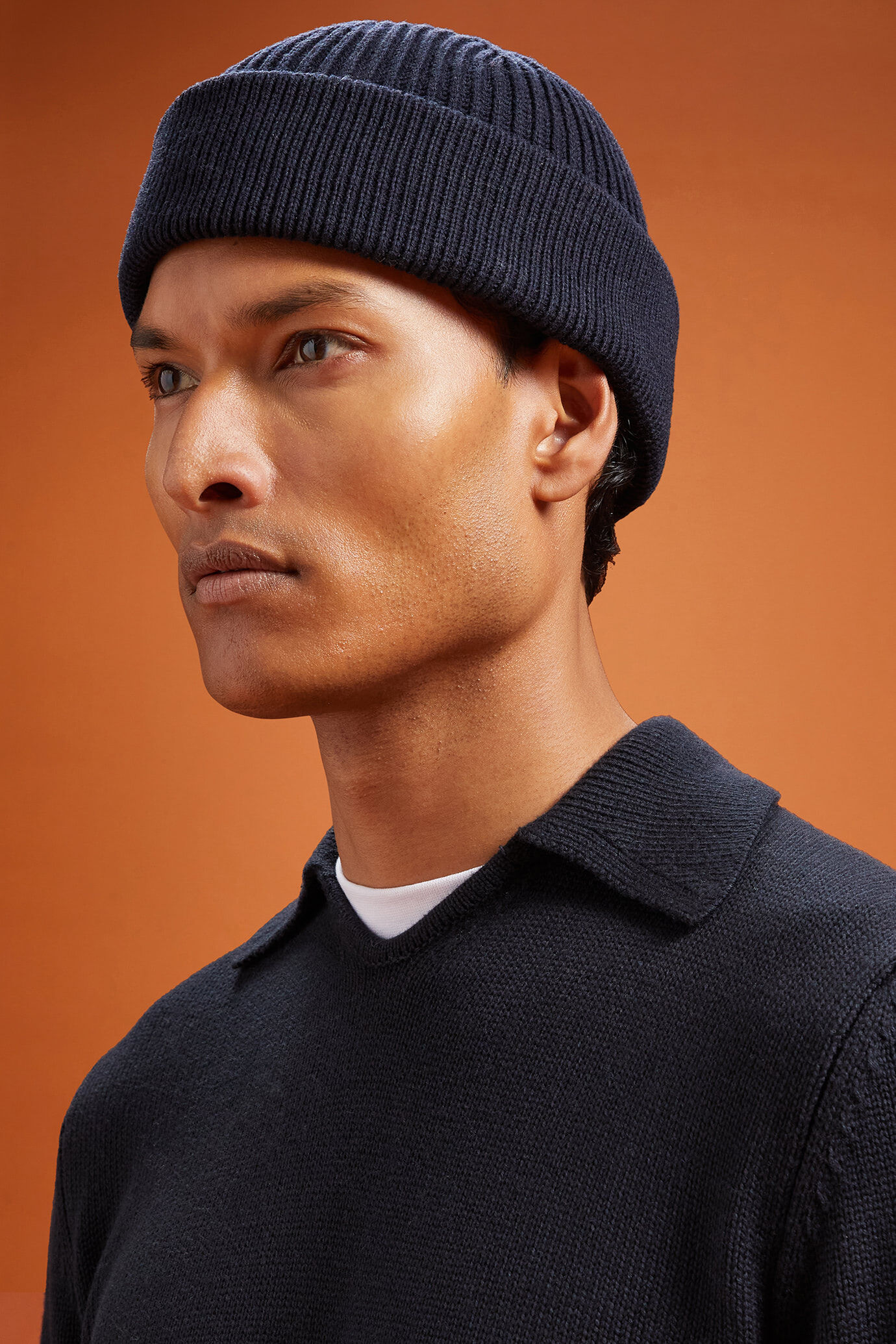 Bonnet en tricot côtelé pour homme