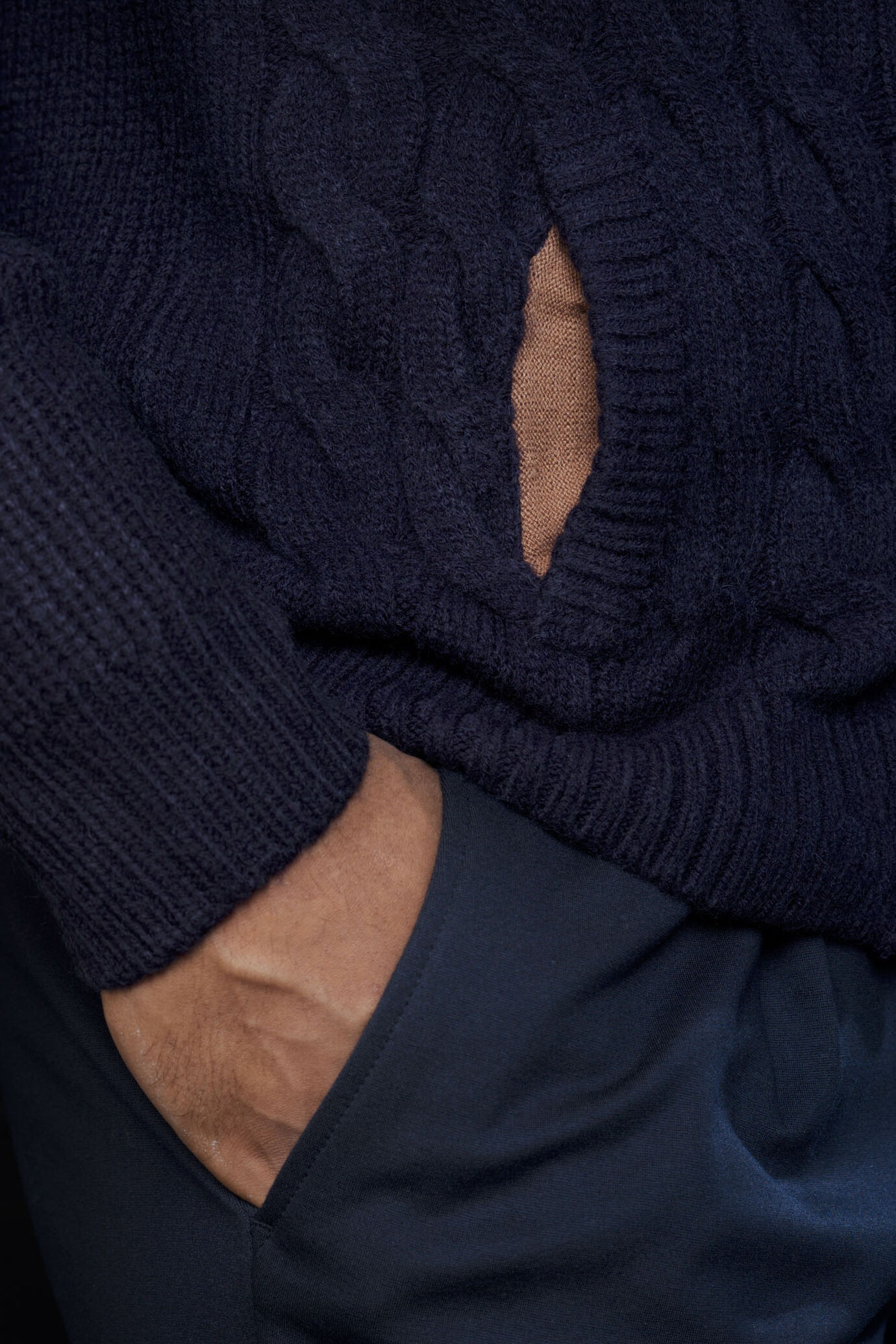Cable knit cardigan image number 2