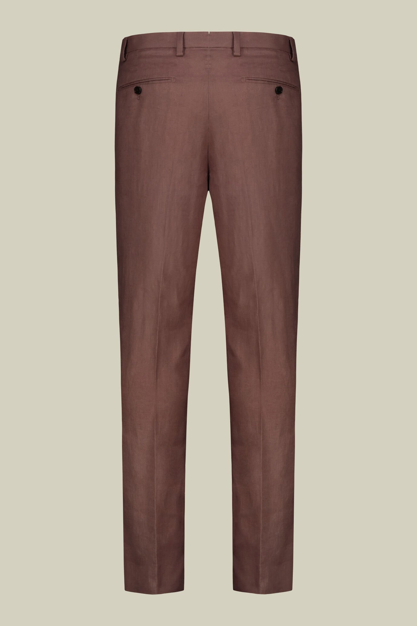 Single-breasted men's suit with flat front trousers, in 100% linen with a washed effect image number 7