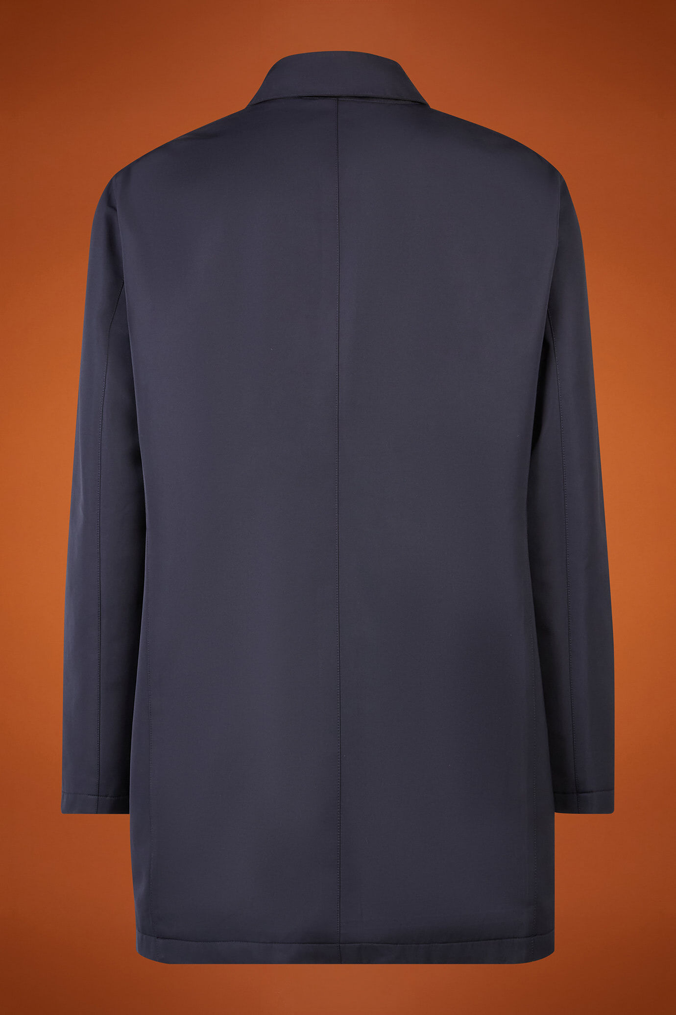 Men's regular fit reversible raincoat in a wool blend/technical fabric image number 5