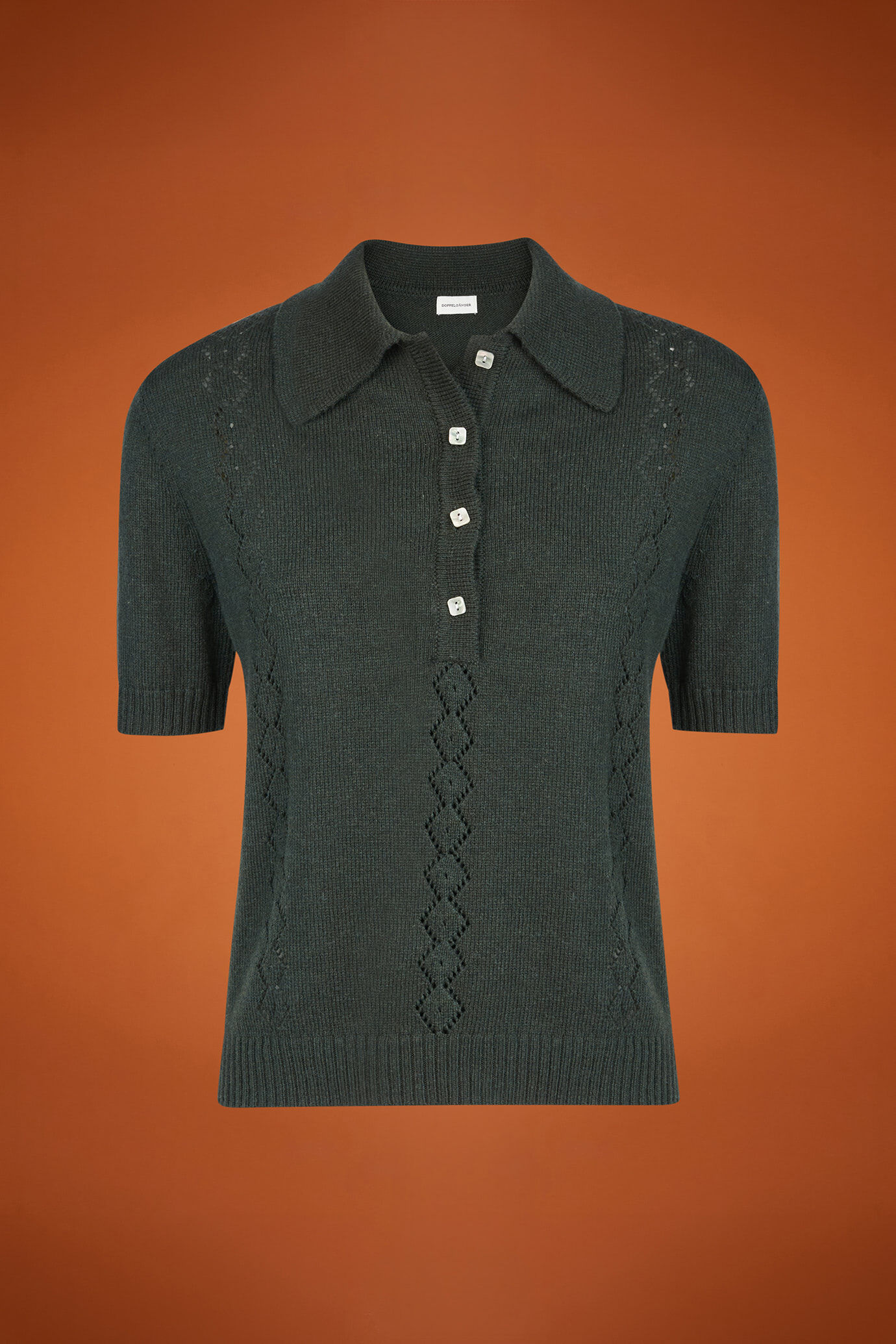 Damen-Poloshirt aus Strick mit halblangen Ärmeln in normaler Passform image number 4