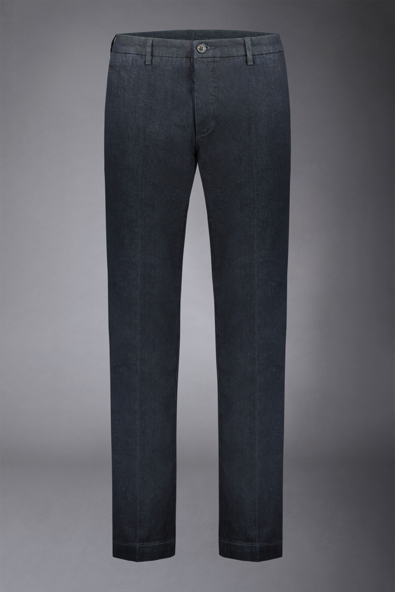Pantalone chino uomo tessuto denim leggermente elasticizzato regular fit image number 4