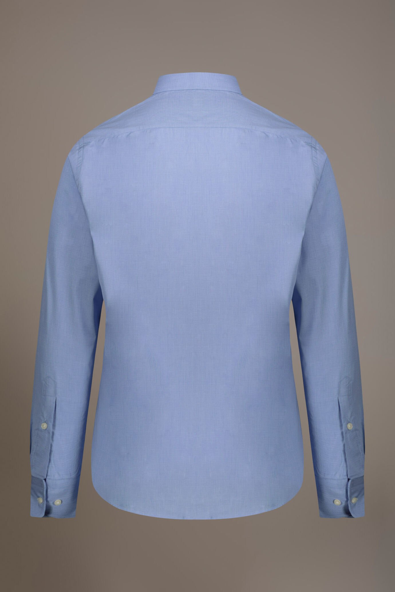 Camicia classica collo francese classic fit tessuto microcheck image number 4