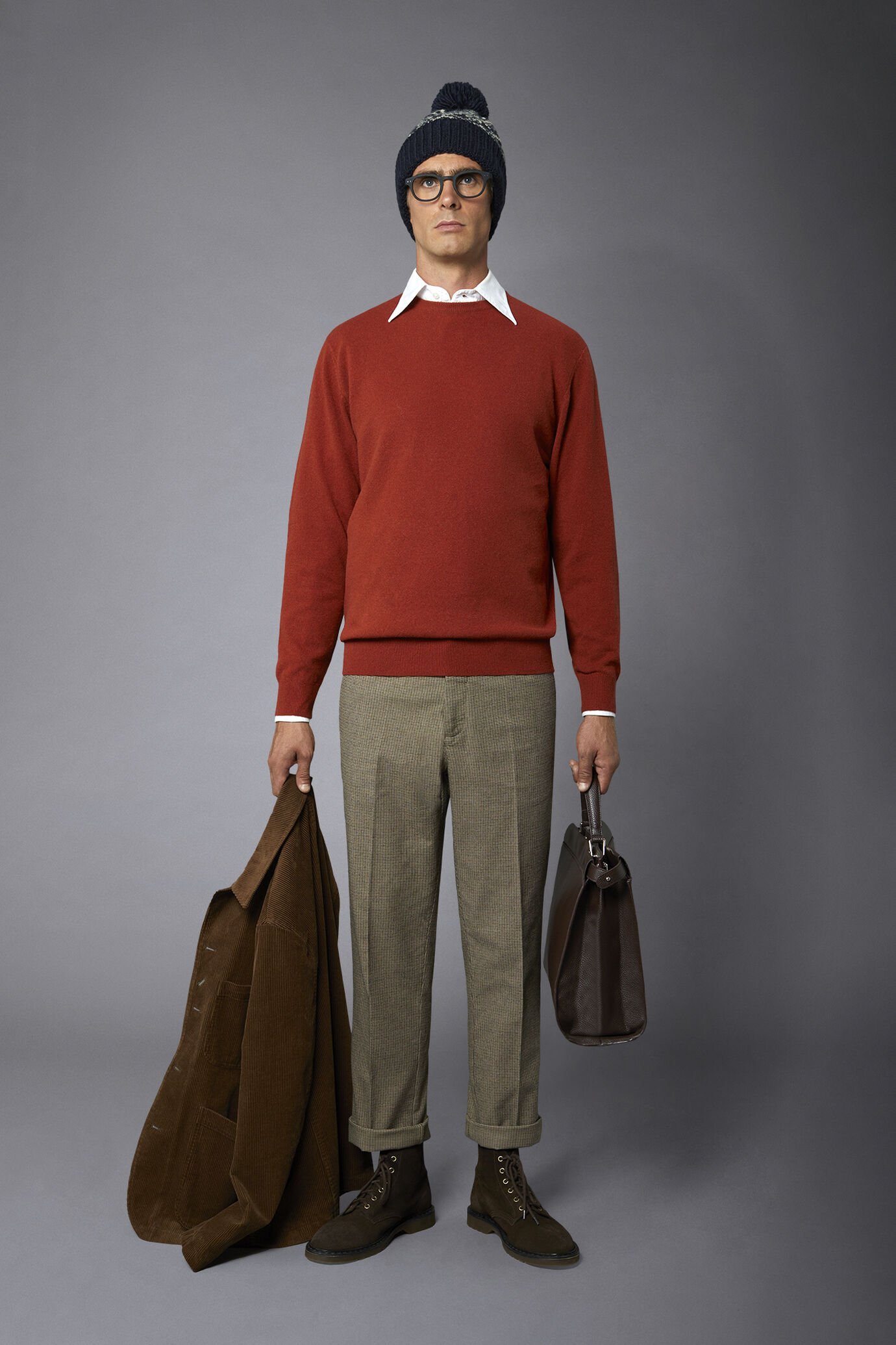 Maglia uomo girocollo misto lana lambswool regular fit image number 0