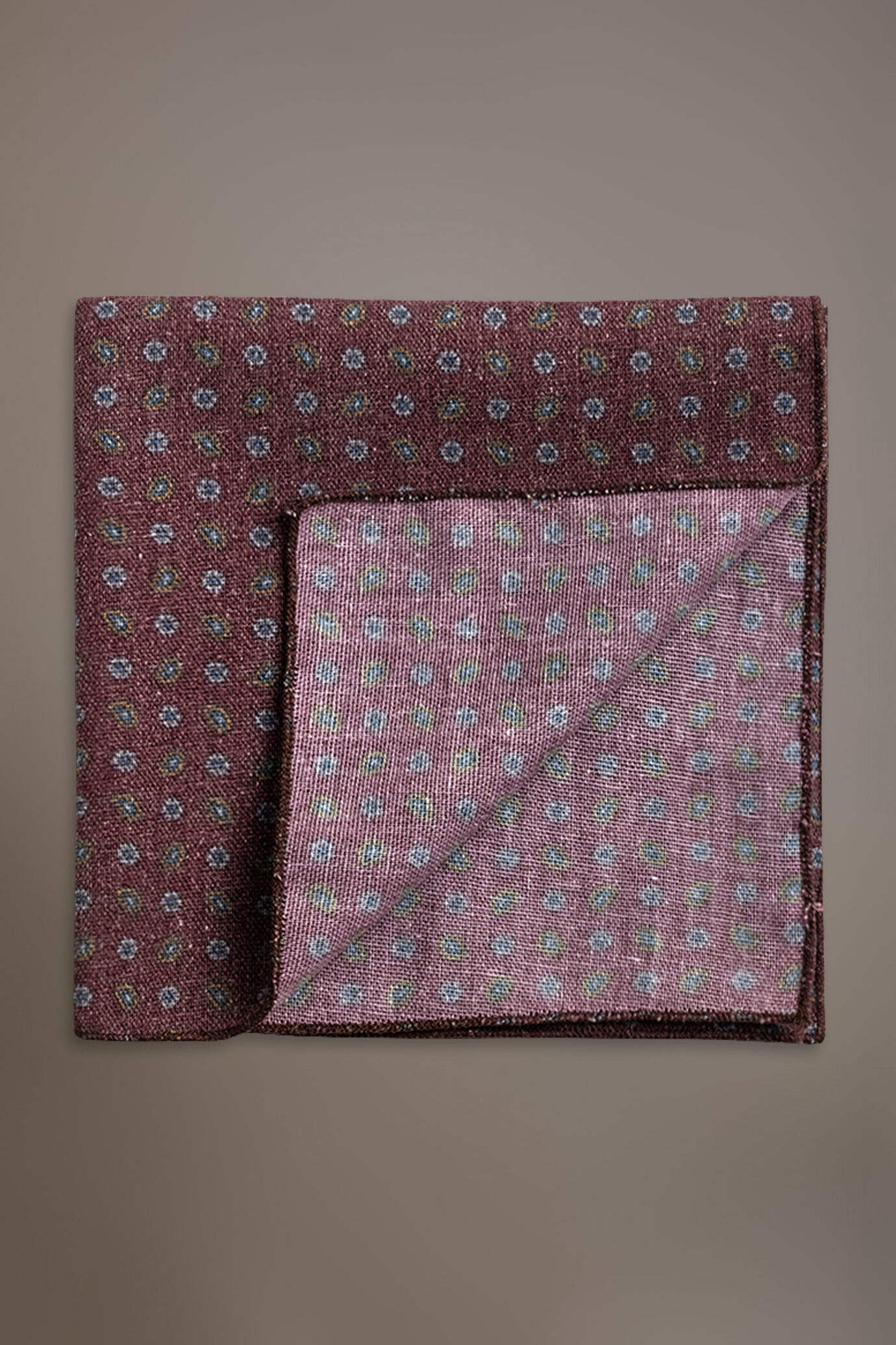 Pochette misto lino disegno fantasia vari colori uomo image number 0