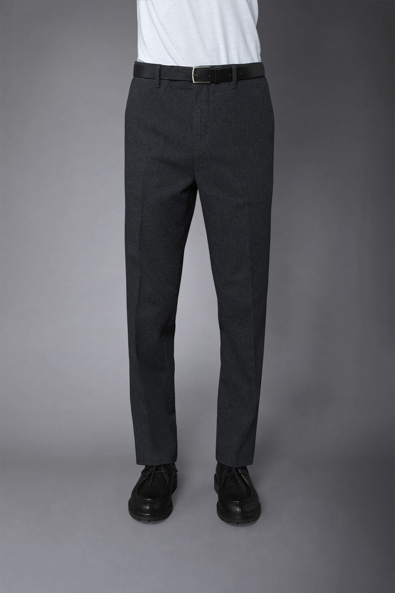 Men's chino pants regular fit twill melange construction image number 3