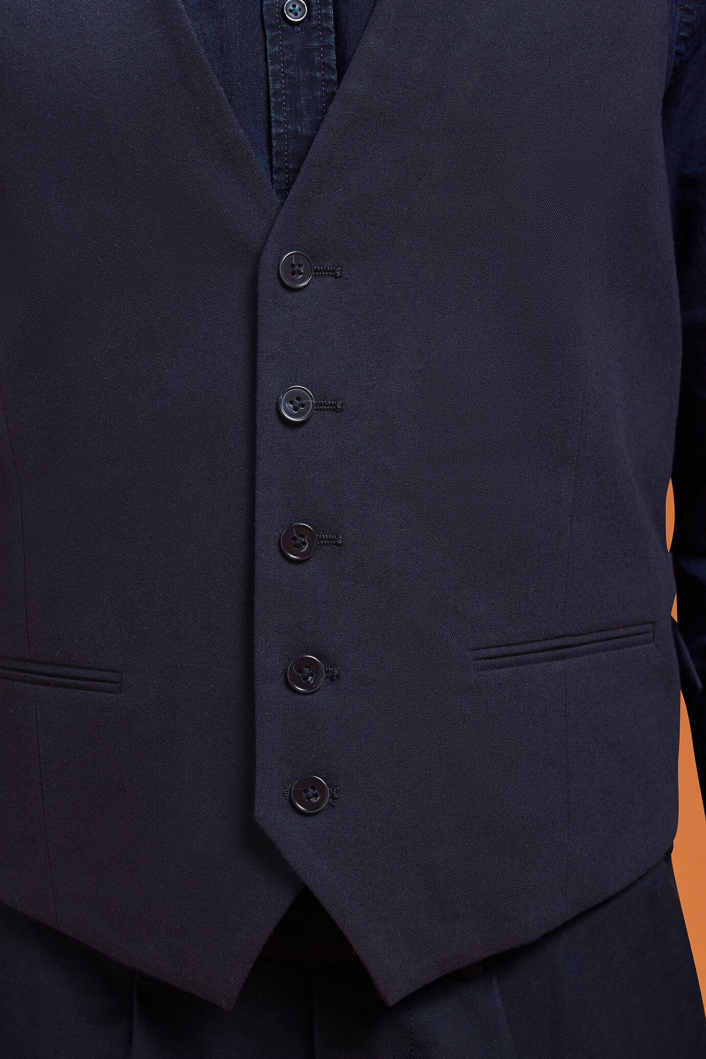 Gilet uomo classico in grisaglia regular fit image number 2