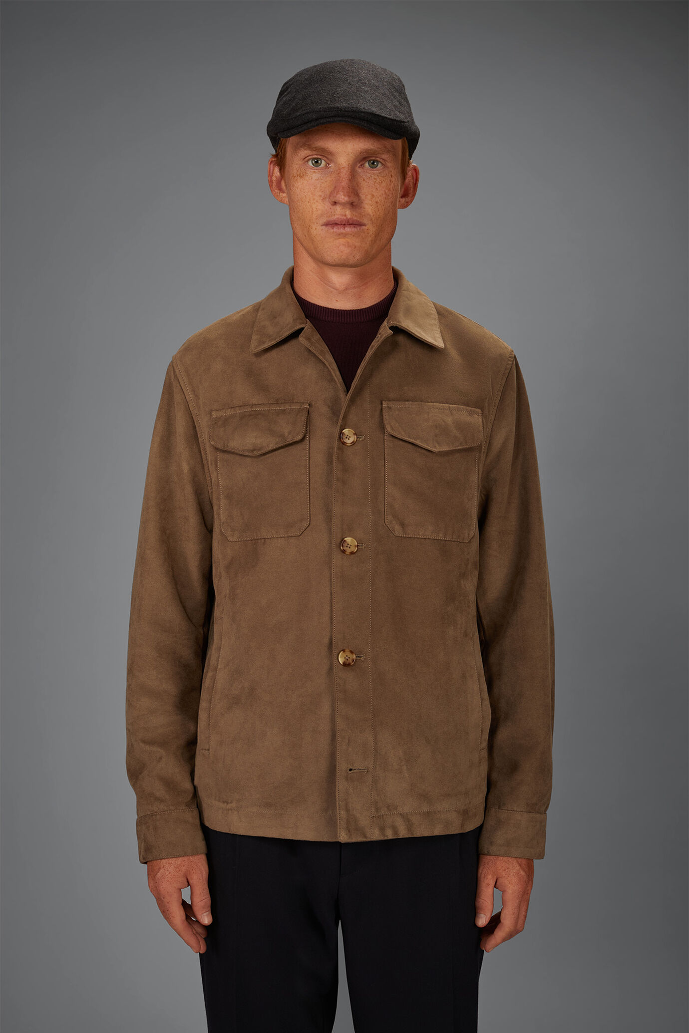 Men&rsquo;s unlined suede-effect jacket regular fit image number 1