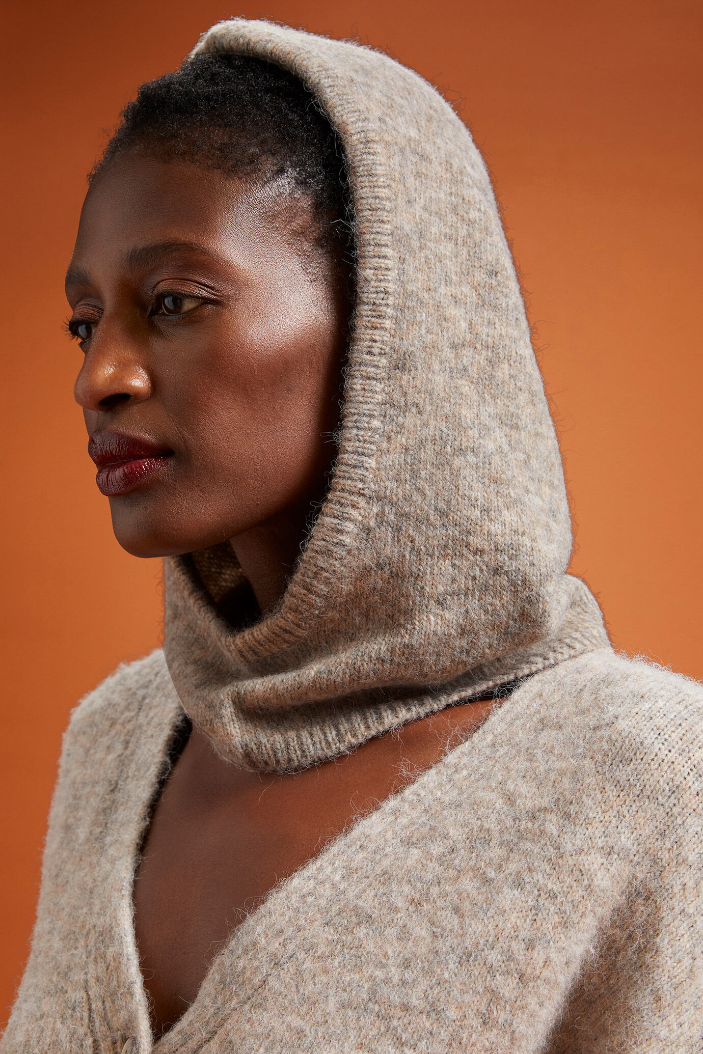 Women's soft knitted balaclava