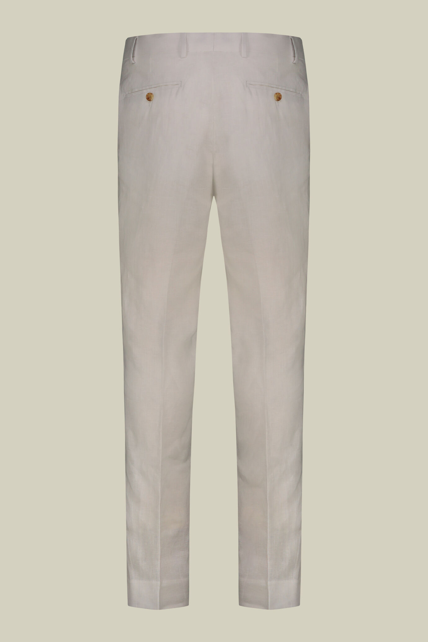 Costume droit pour homme avec pantalon sans plis, en 100% lin effet lavé image number 7