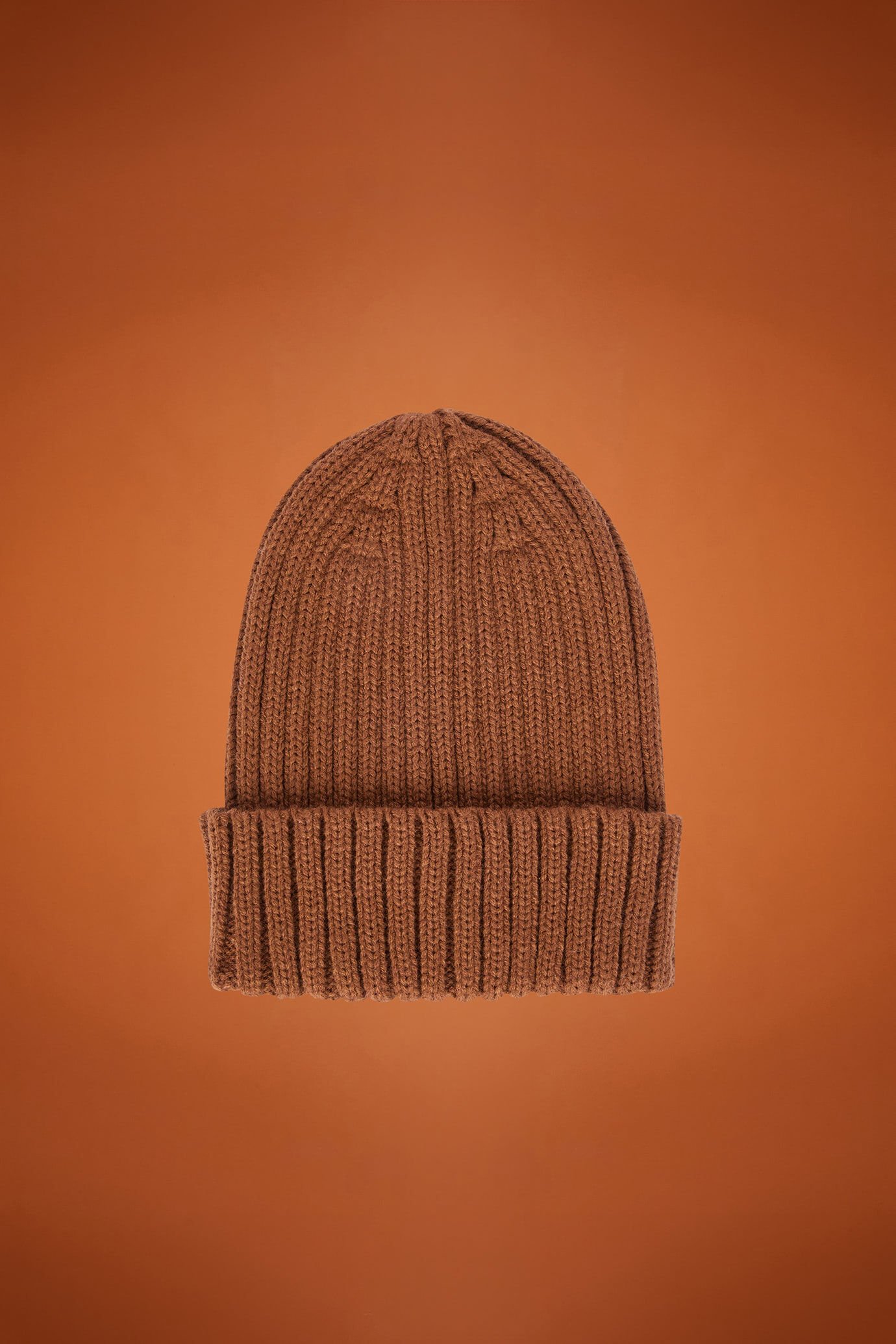 Rippenstrickmütze für Herren aus Wollgemisch
