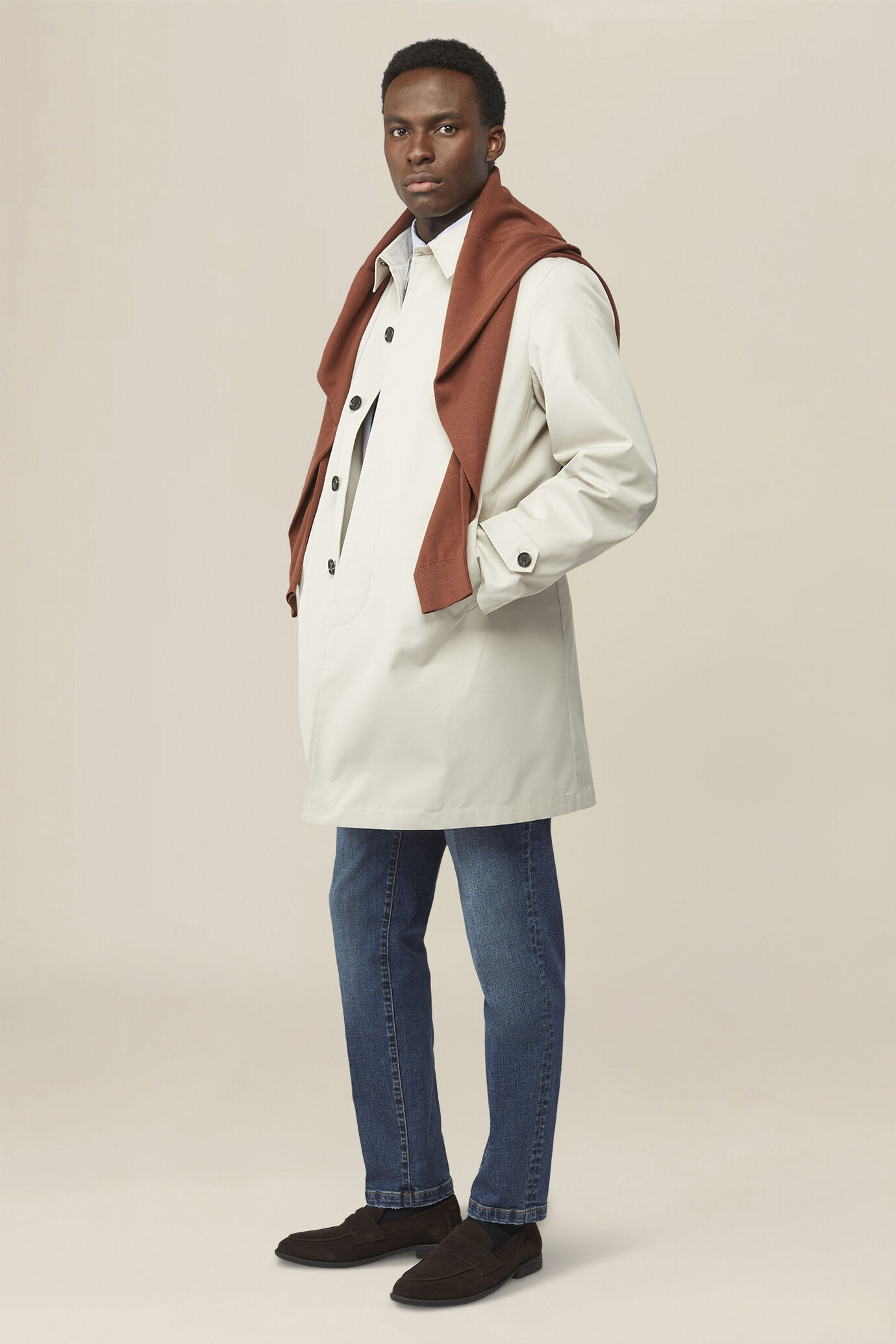 Impermeabile uomo in tessuto tecnico waterproof regular fit image number 1