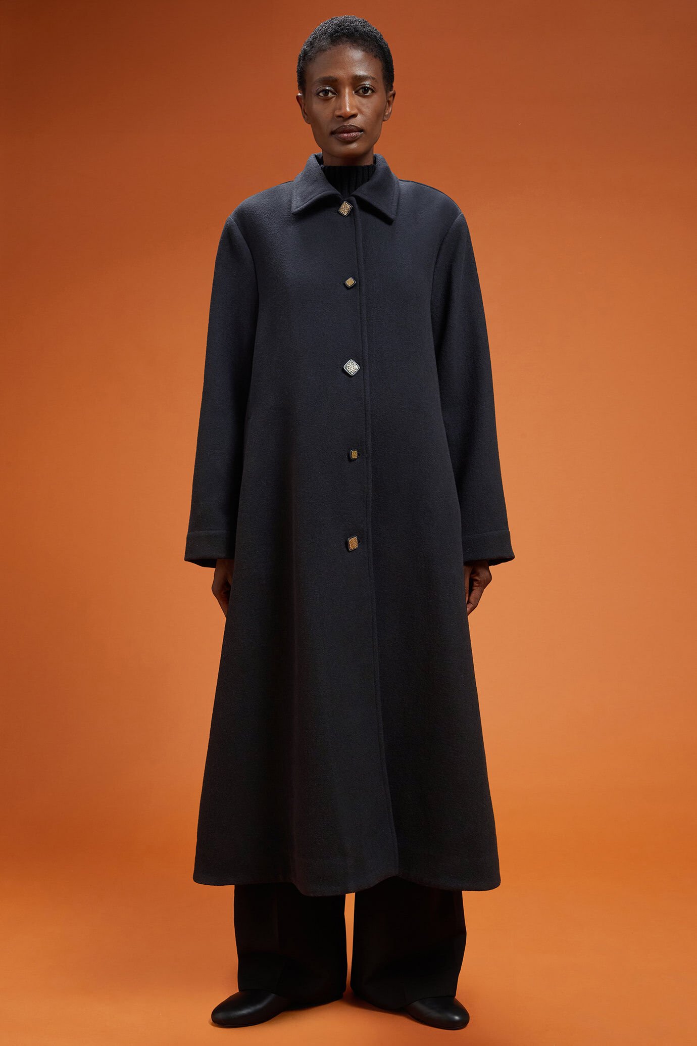 Cappotto lungo donna sfoderato oversize image number 0
