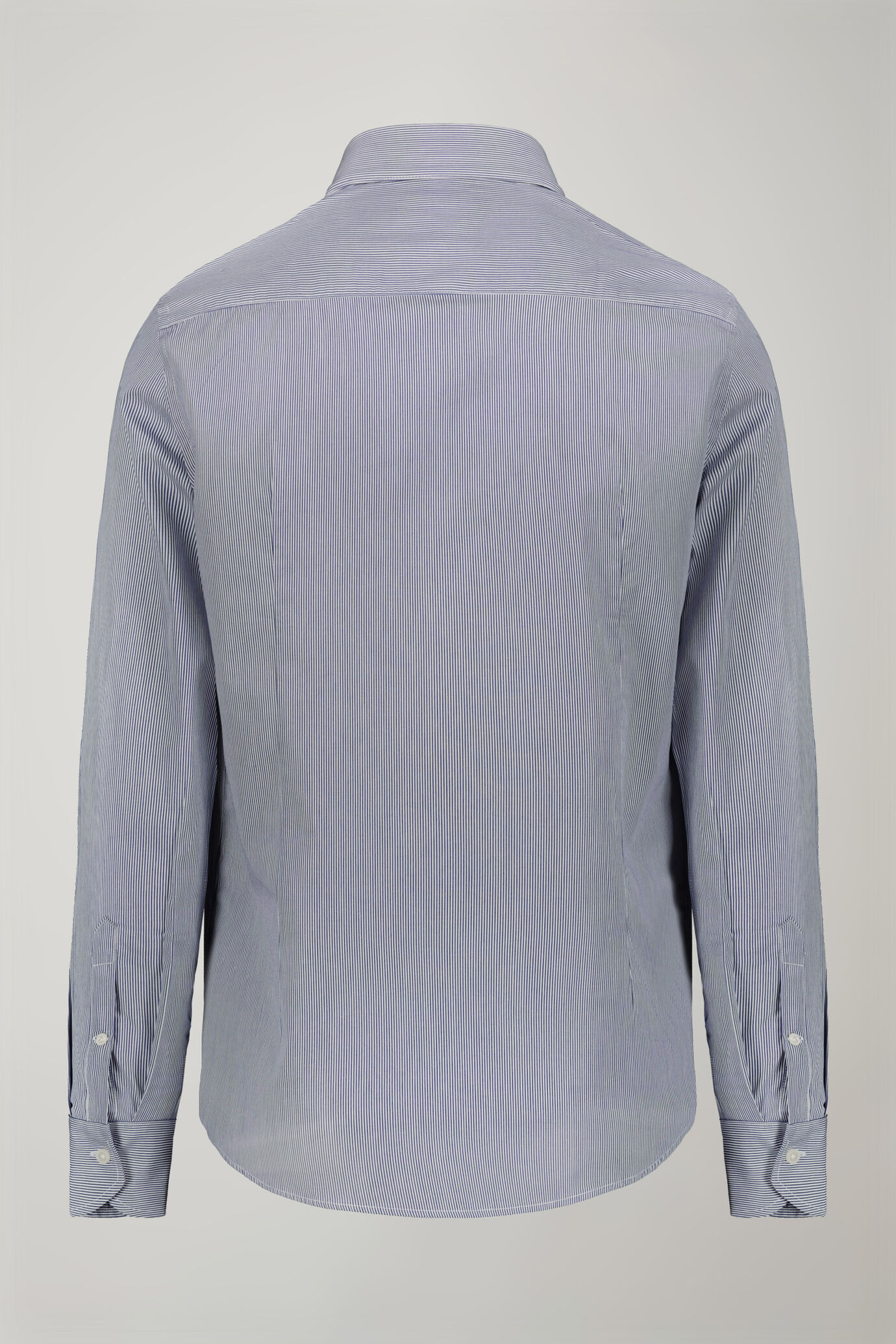 Camicia uomo collo classico 100% cotone tessuto tinto filo a righe regular fit image number 6