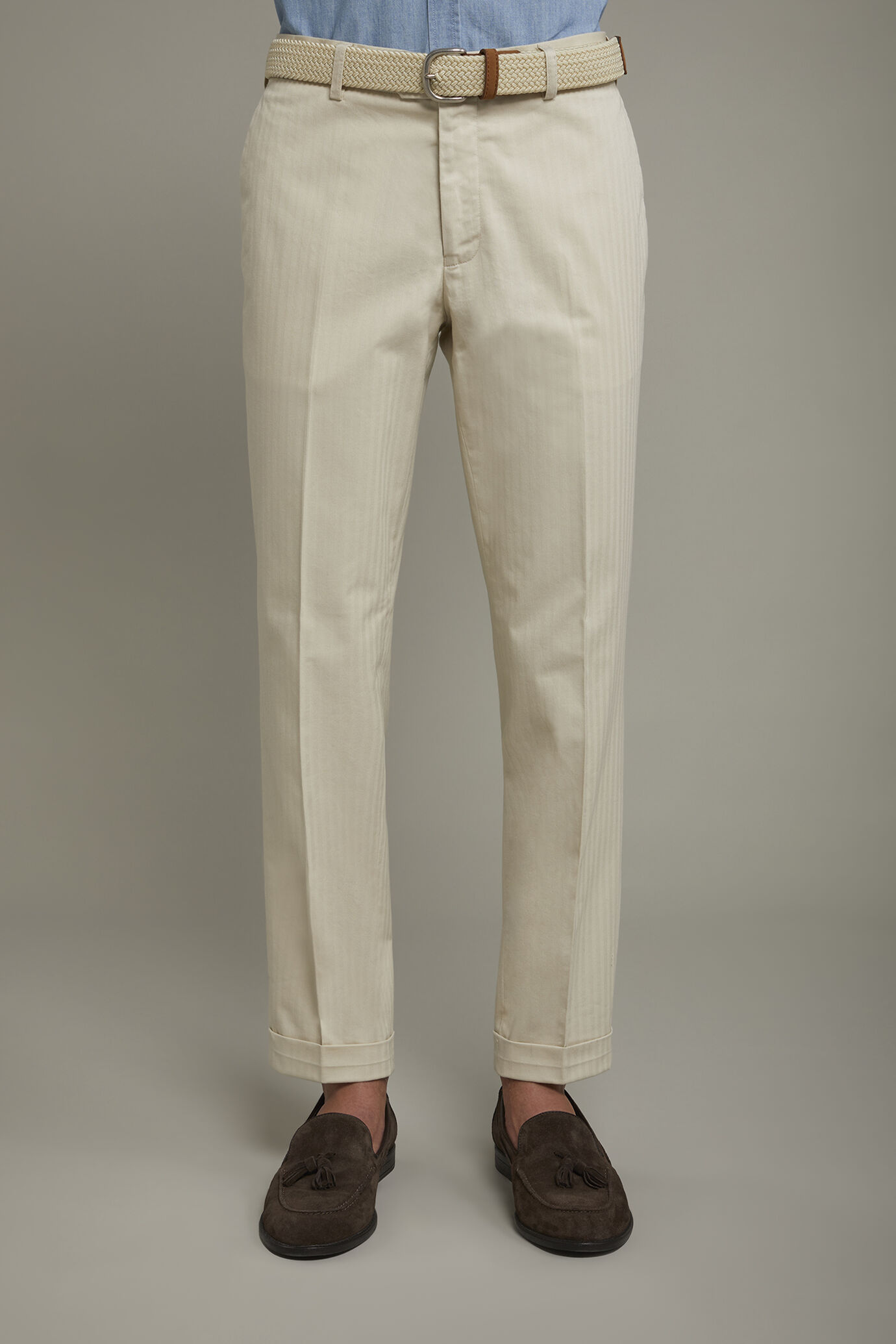 Pantalone uomo classico con doppia pinces regular fit image number 3