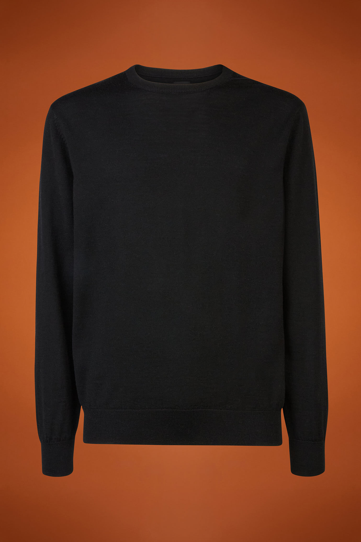 Herren-Rundhalspullover aus 100 % extrafeine Merinowolle in normaler Passform image number 4