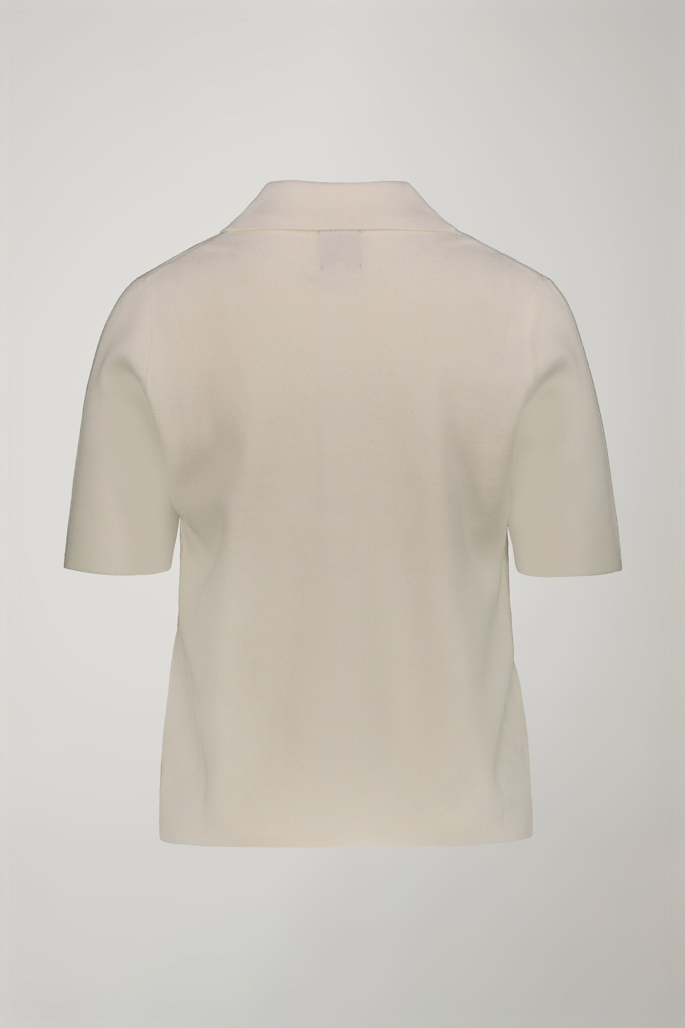 Polo donna in maglia con manica corta tinta unita image number 6