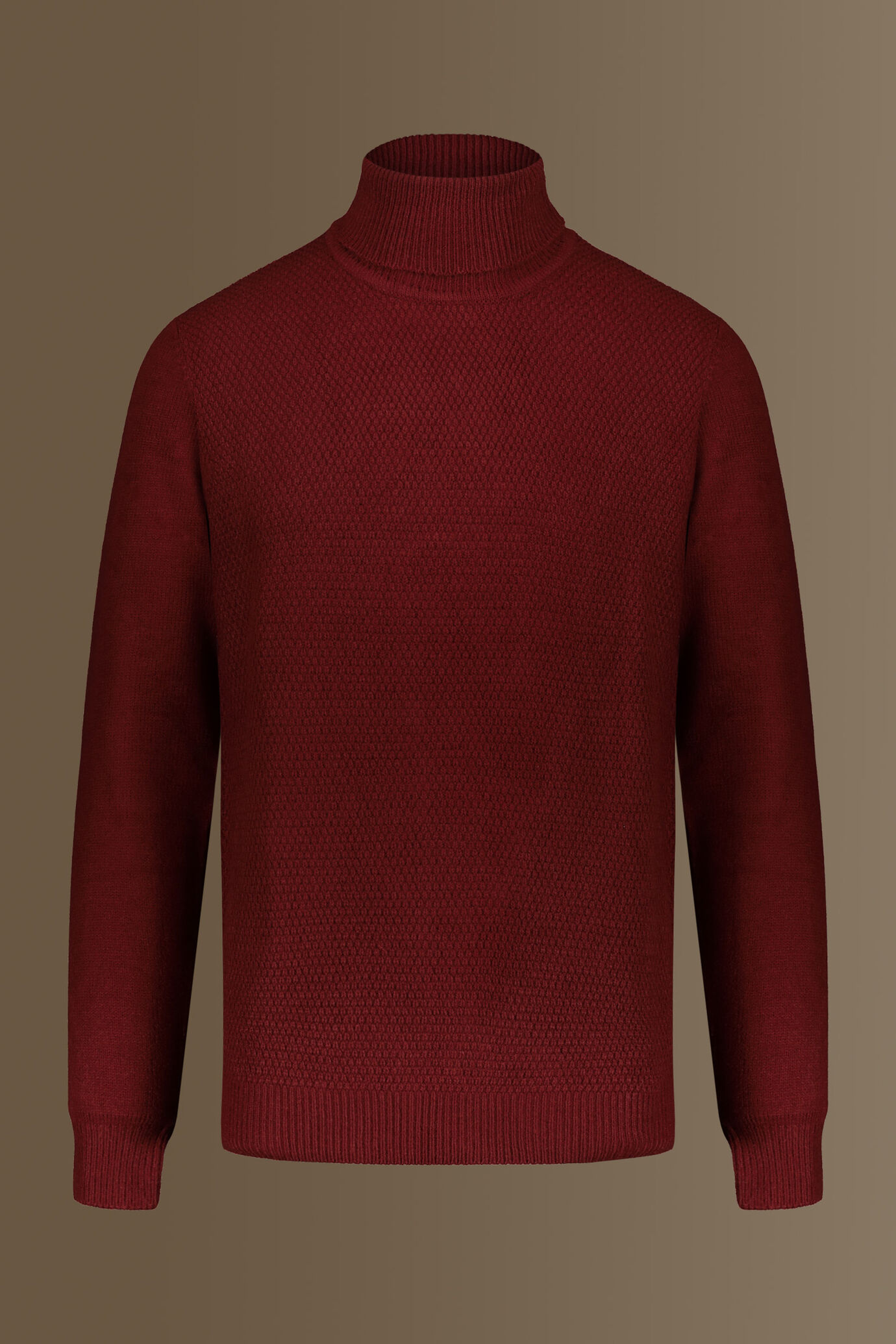 Turtle neck sweater wool blend moss knit image number 0