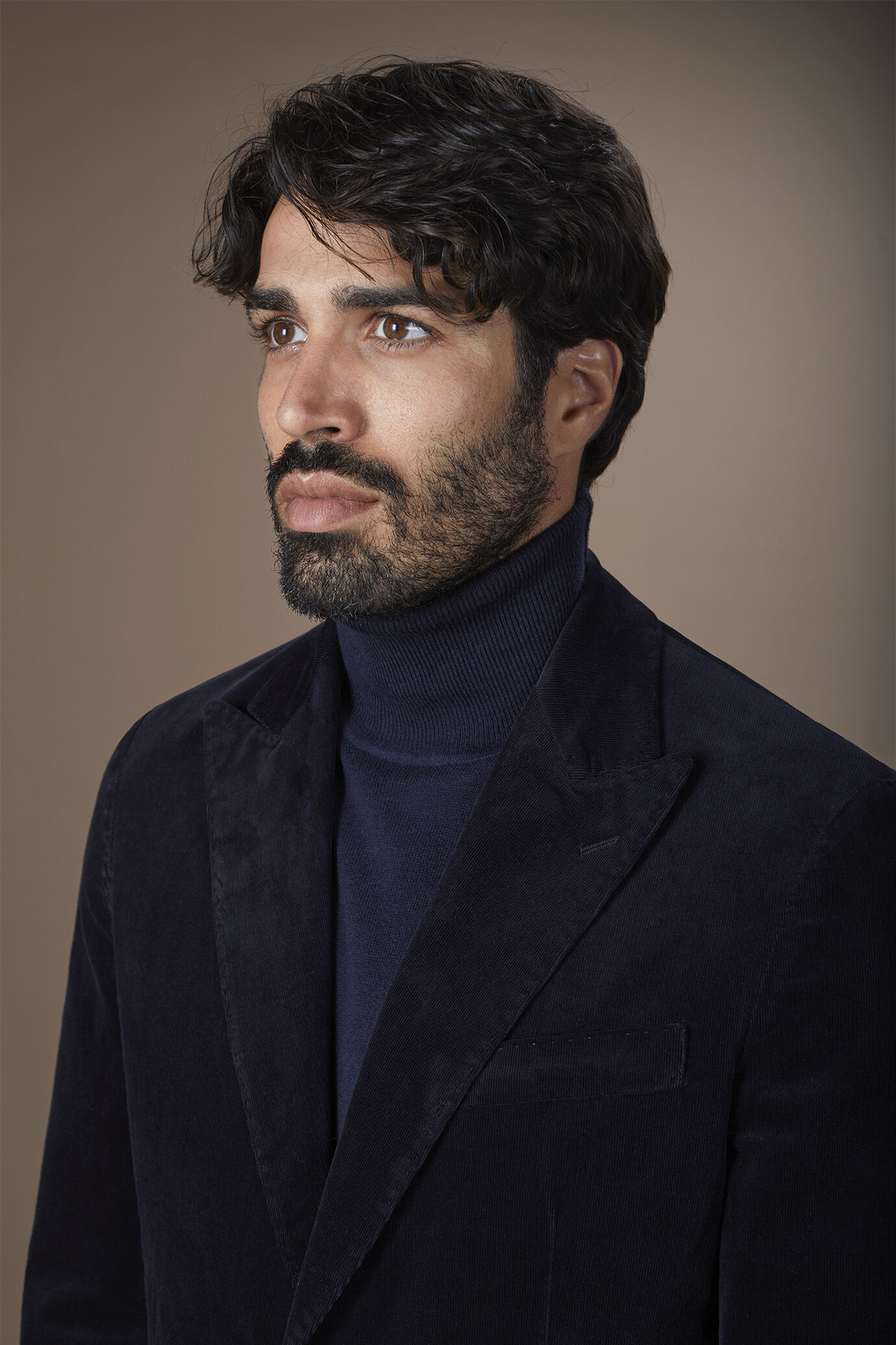 Men's single-breasted jacket in regular fit cotton corduroy image number 2