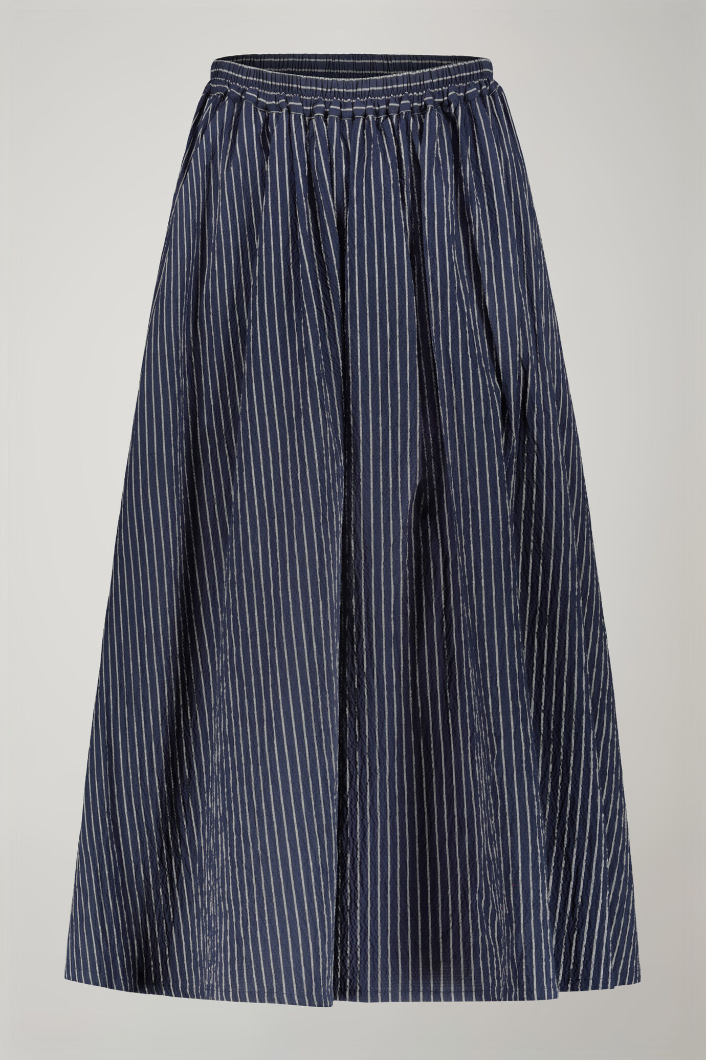 Women's pinstripe embossed cotton skirt regular fit image number 4