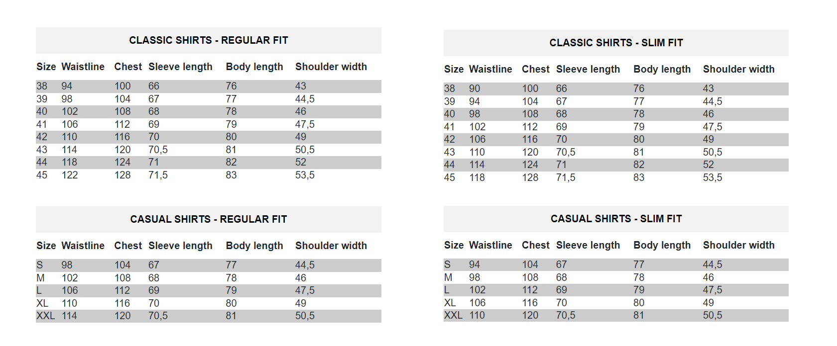 Size Guide