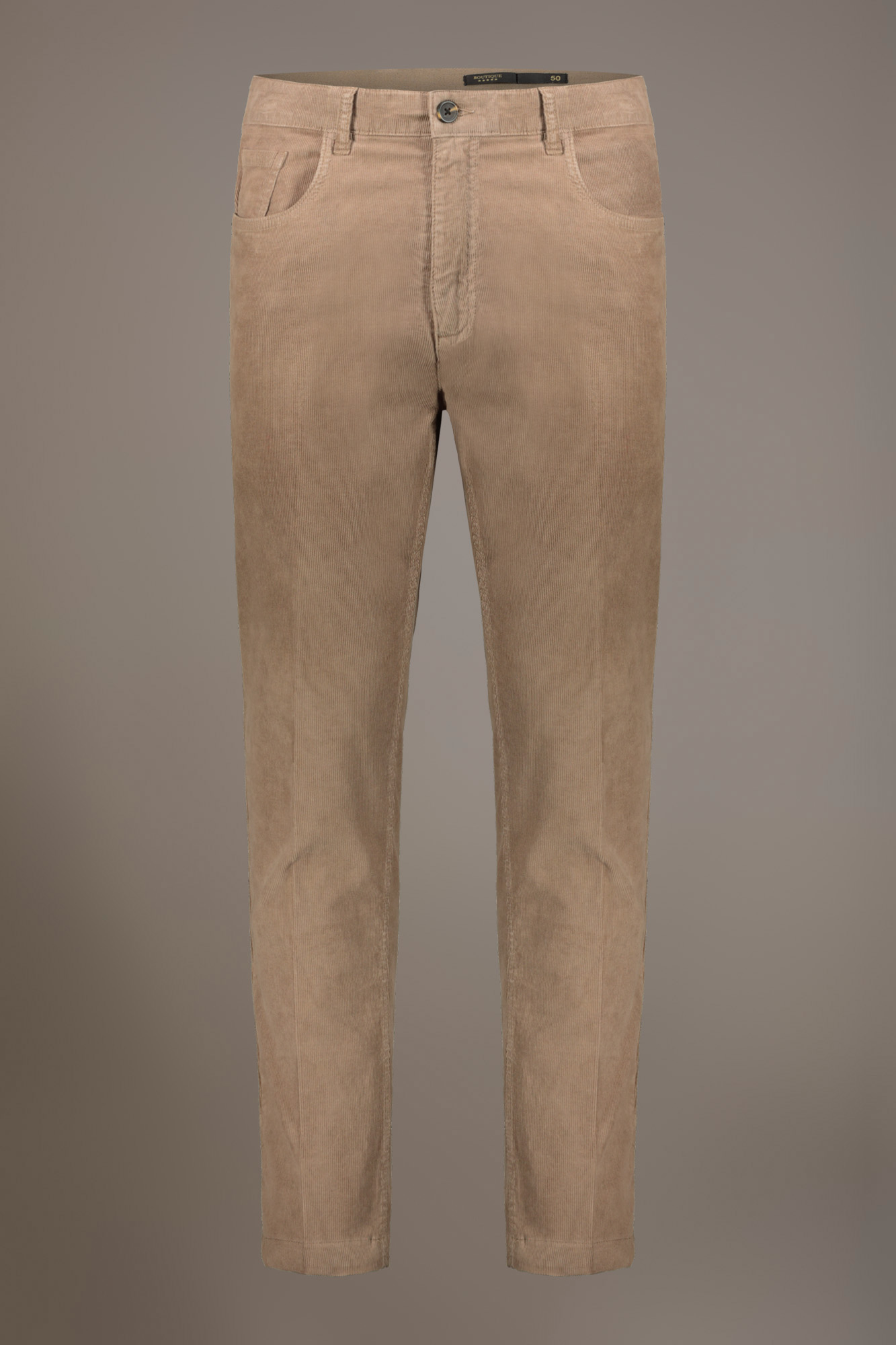 Regular fit 5 pockets trousers in corduroy fabric image number null