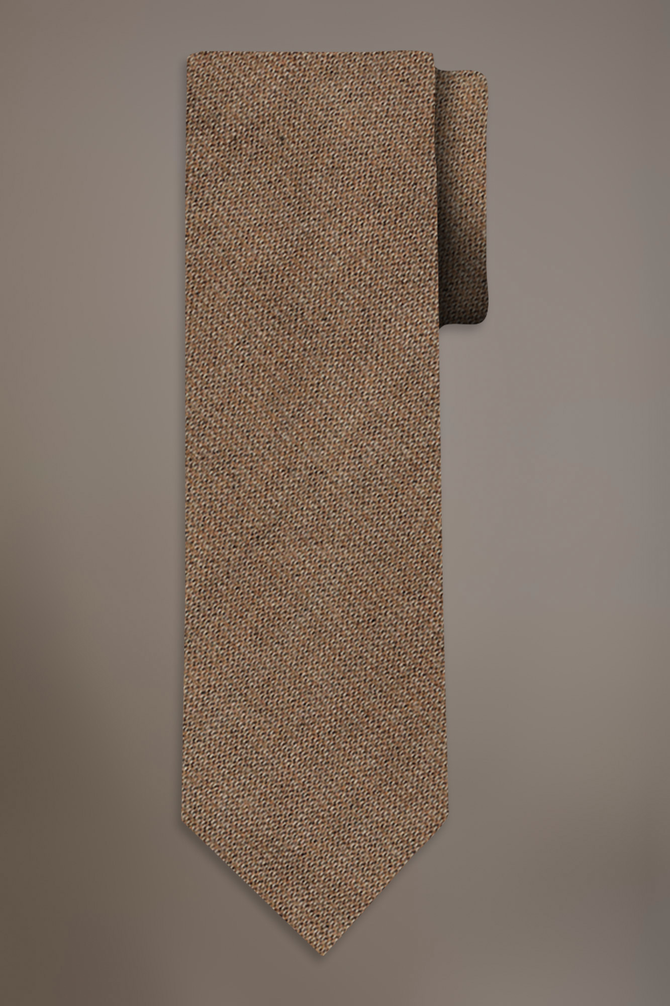 DB Dickie Bow Cravatta Uomo In Microsuede Di Lusso - Colore Arancio Bruciato, Lunga 147 Cm - 2