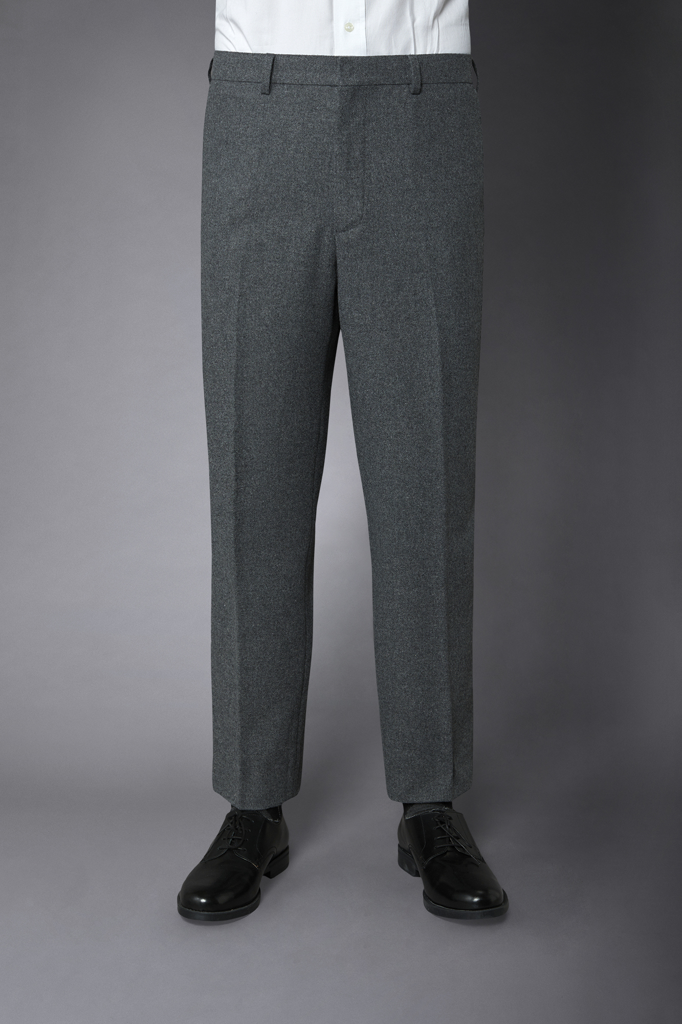 Pantalon sans plis en laine mélangée image number null