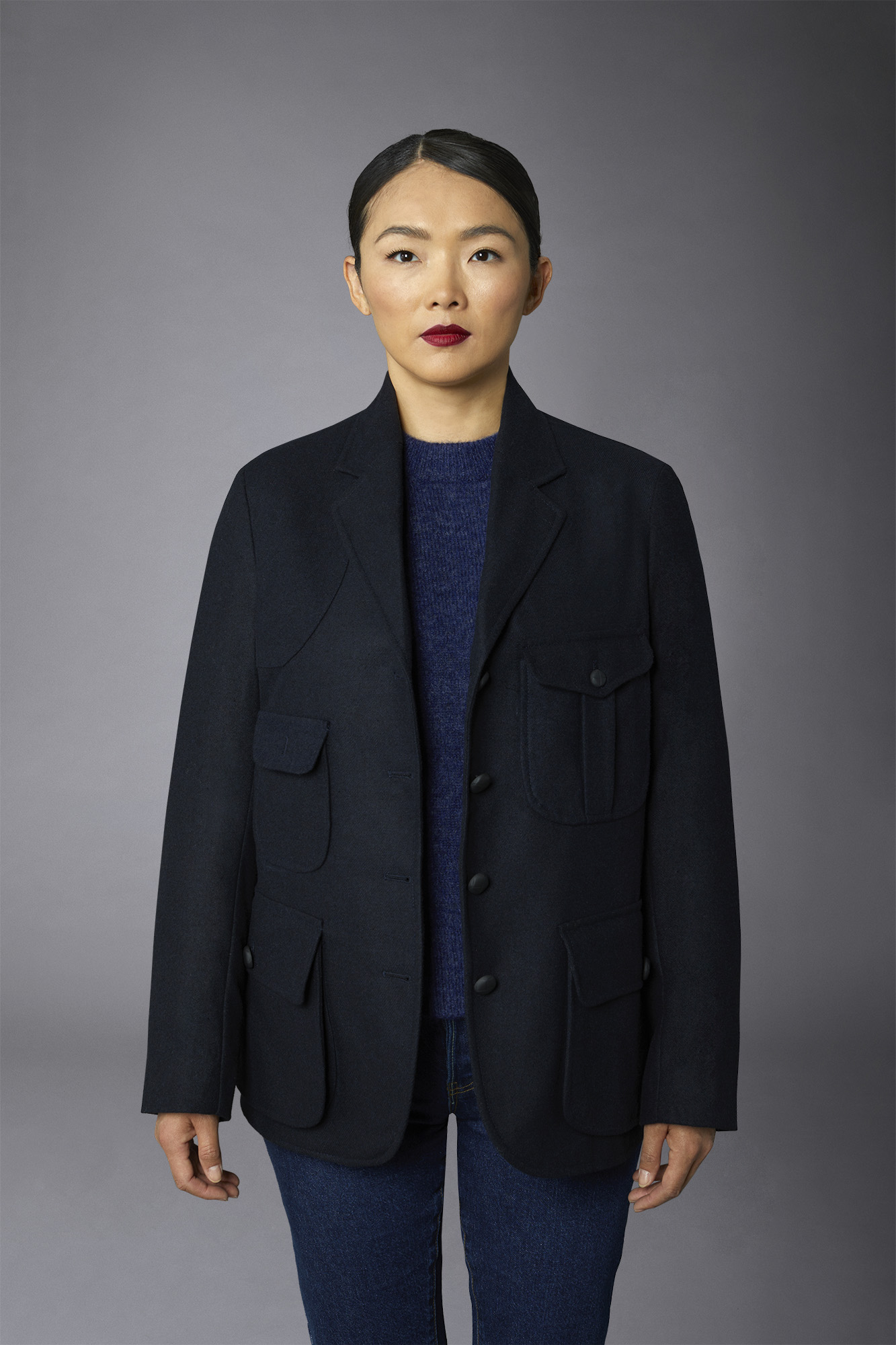 Women's wool-blend jacket image number null
